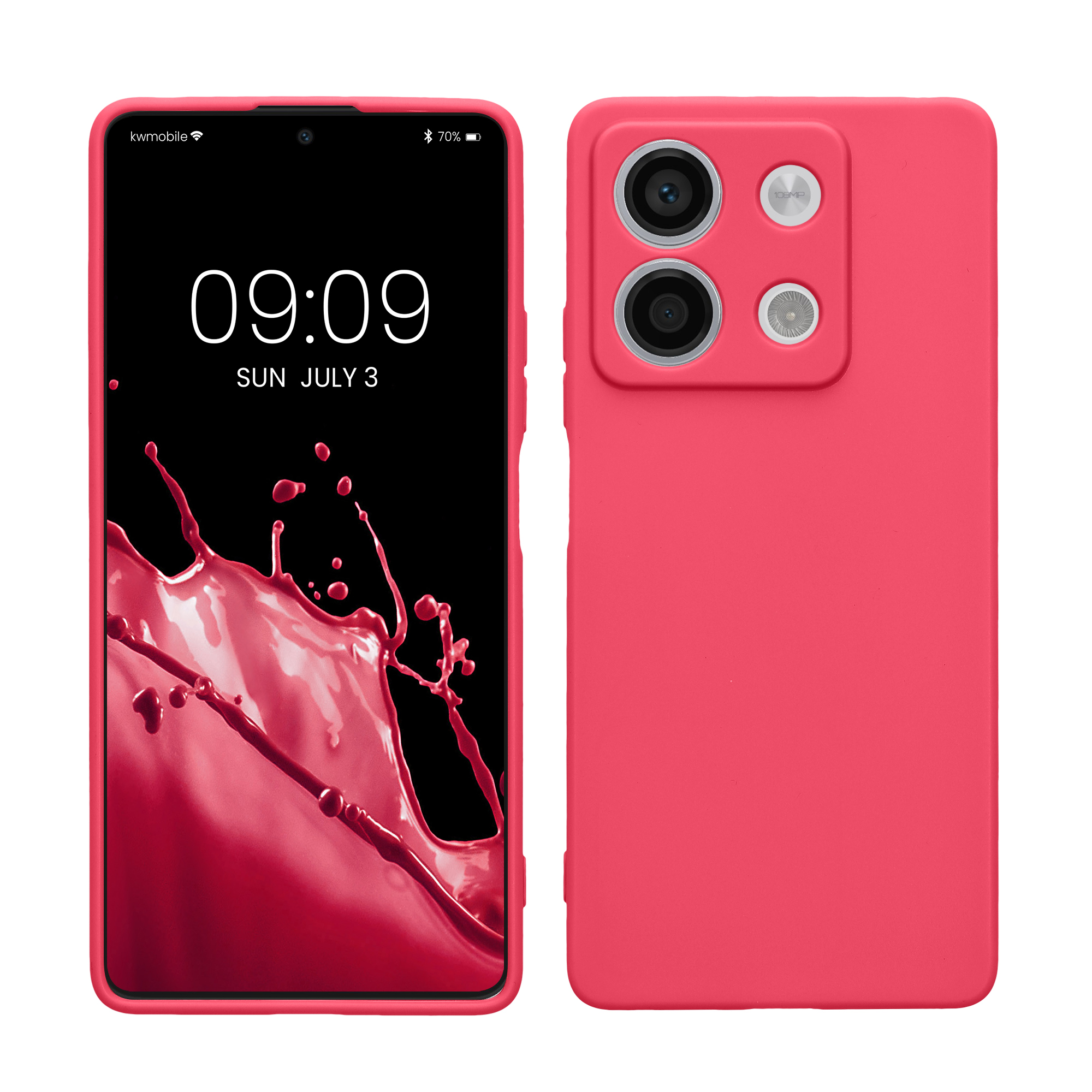 Kryt Xiaomi Redmi Note 13 5G silikonový TPU růžová kwmobile