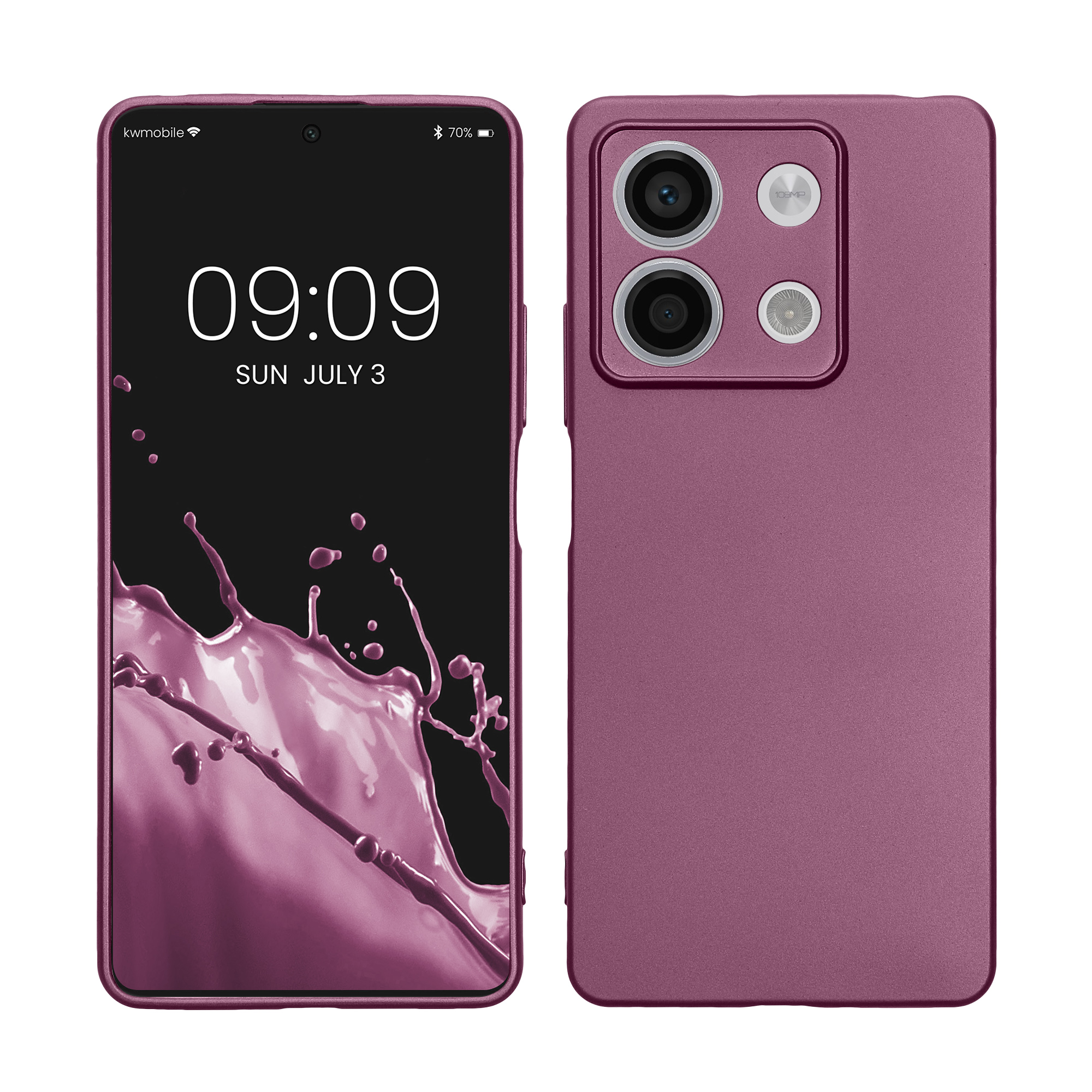 Kryt Xiaomi Redmi Note 13 5G metalický TPU levandulová kwmobile