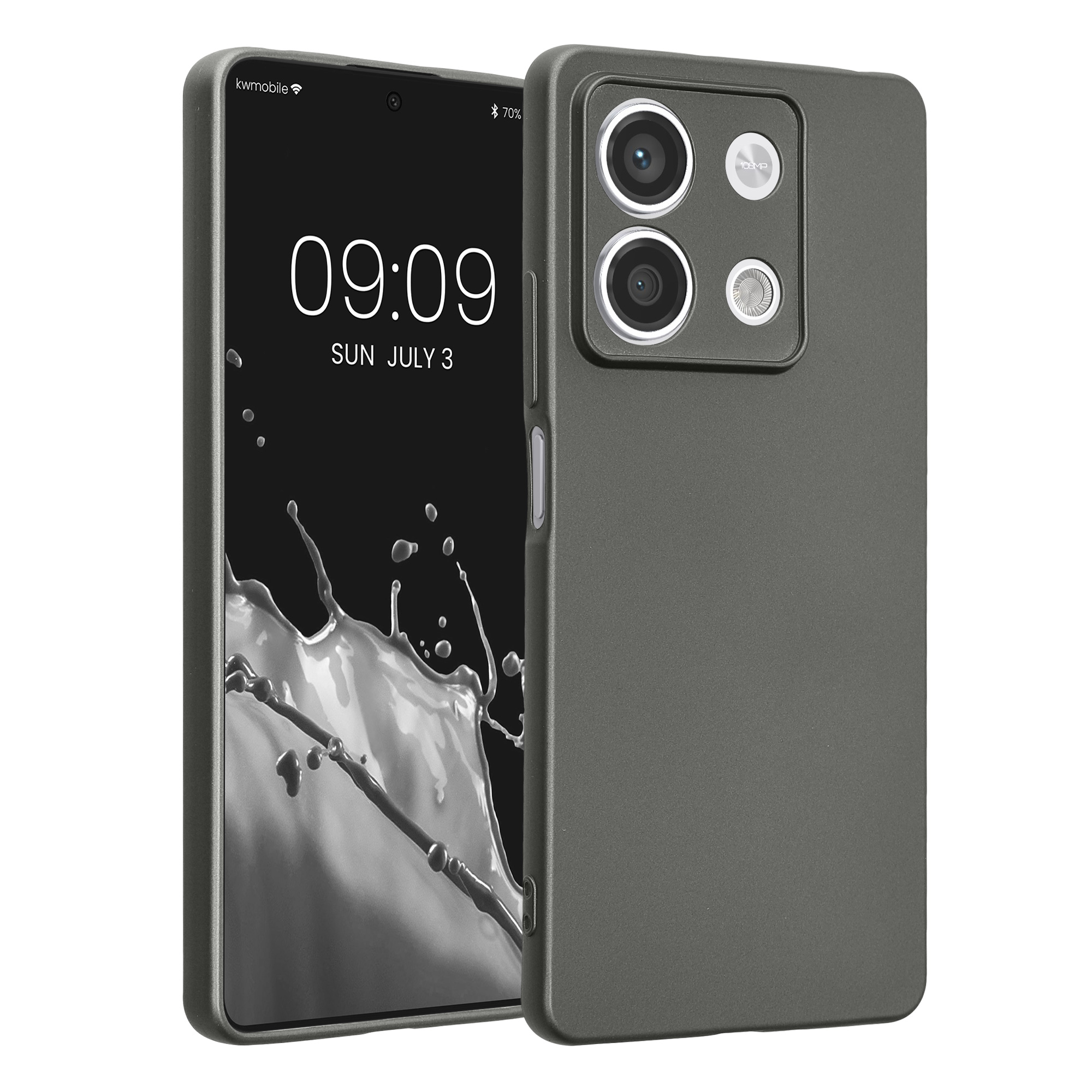 Kryt Xiaomi Redmi Note 13 5G metalický TPU šedá kwmobile