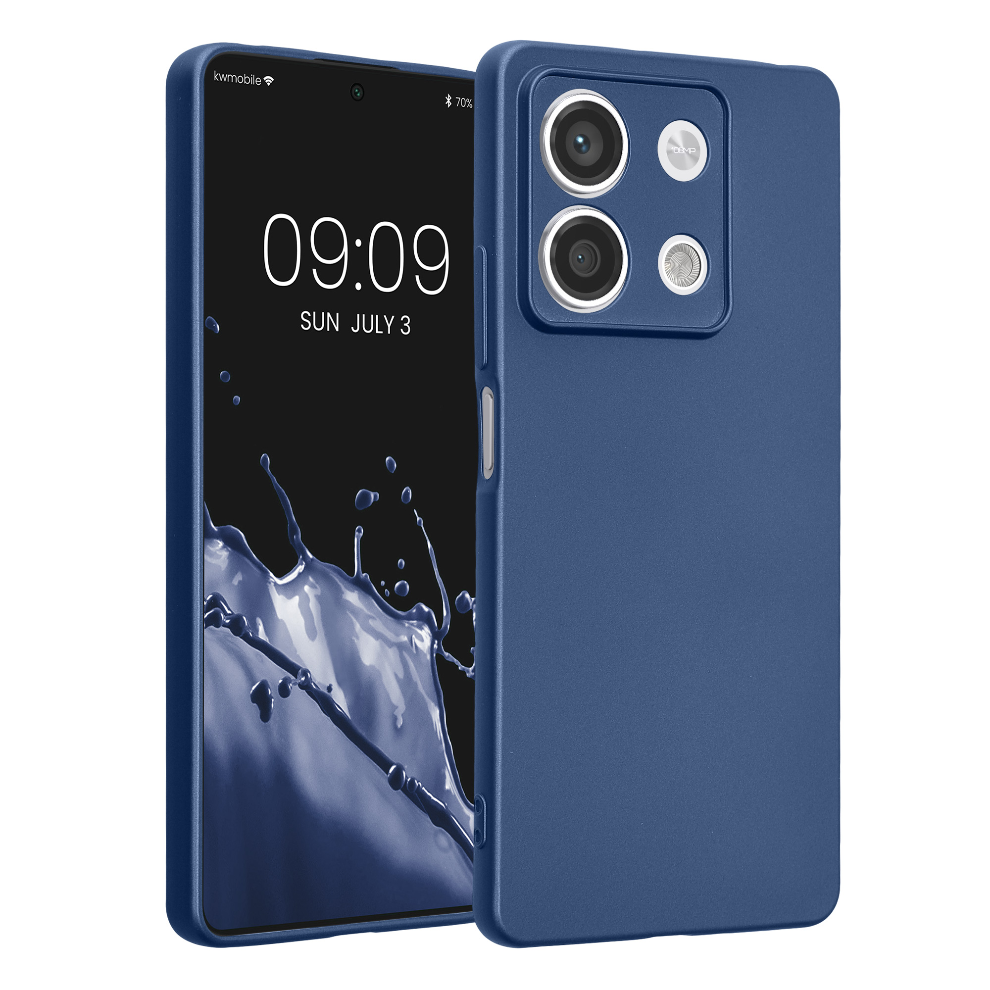 Kryt Xiaomi Redmi Note 13 5G metalický TPU modrá kwmobile