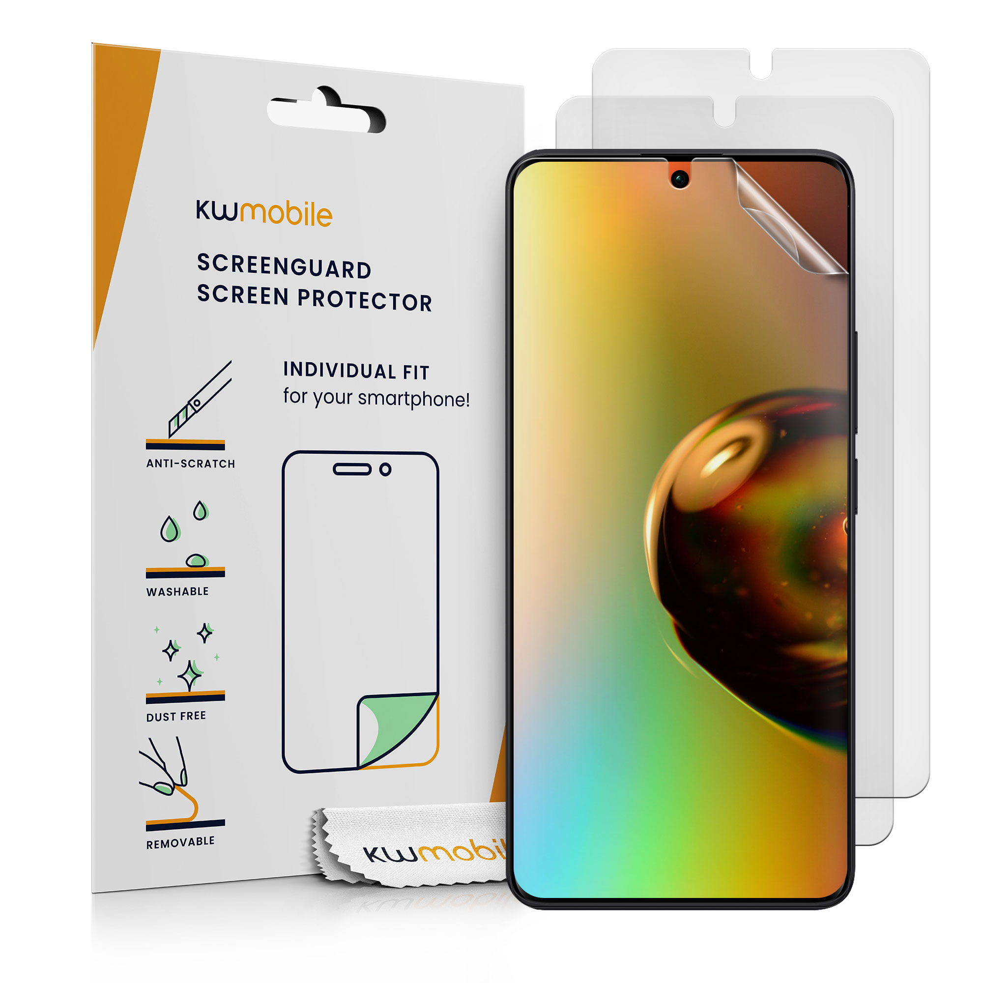 Ochranná fólie Xiaomi Redmi Note 13 5G matná kwmobile sada 3 ks