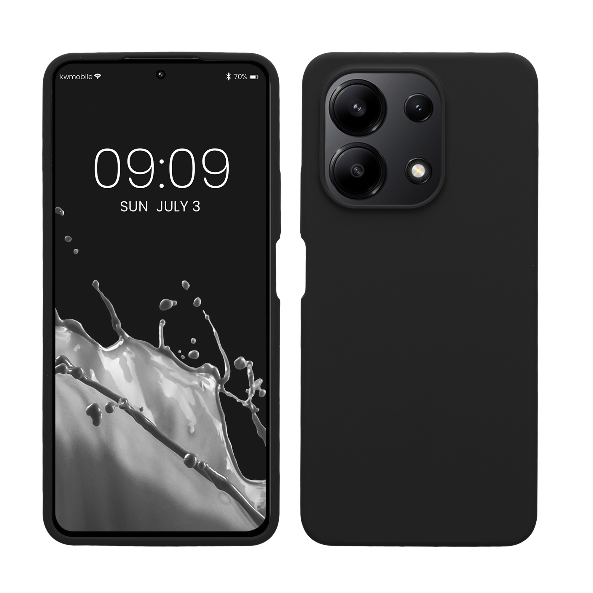 Kryt Xiaomi Redmi Note 13 4G silikonový TPU černá kwmobile
