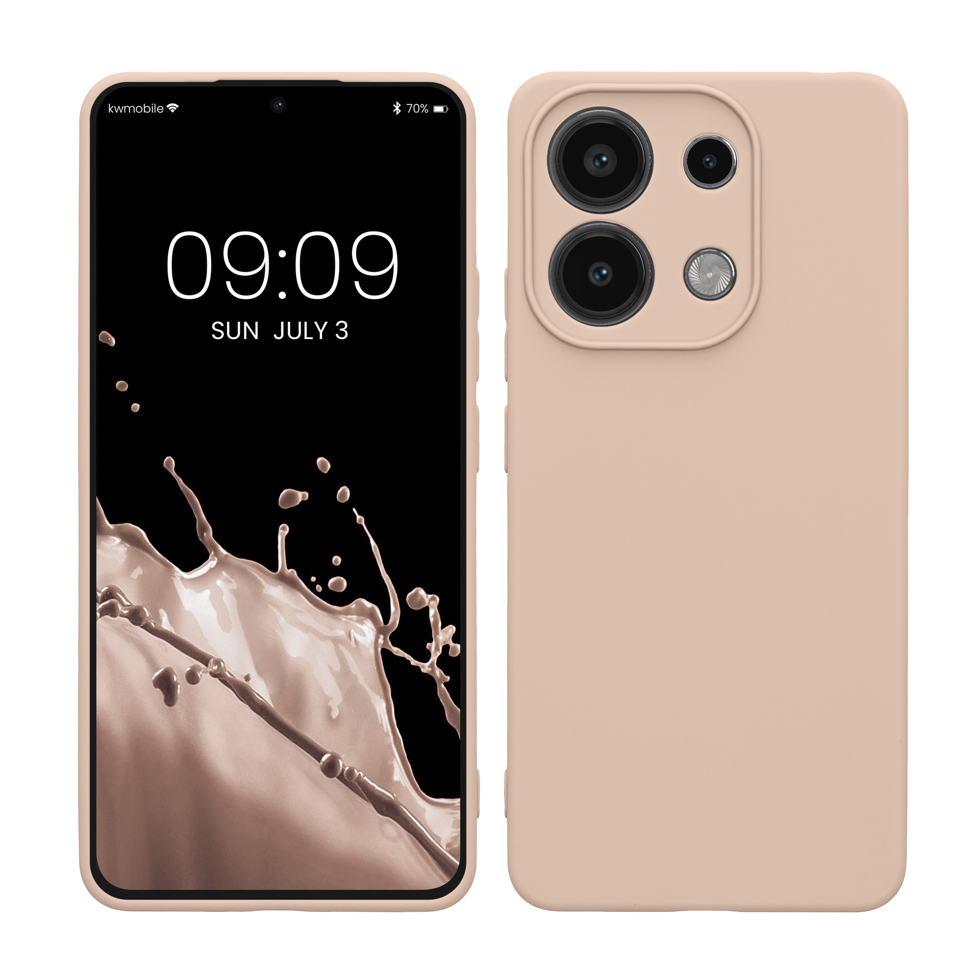 Kryt Xiaomi Redmi Note 13 4G silikonový TPU kokosová - vícebarevná kwmobile