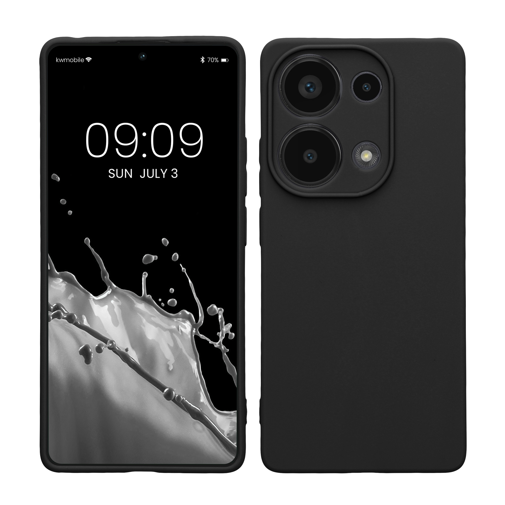 Kryt Xiaomi Redmi Note 13 Pro 4G silikonový TPU černá matná kwmobile