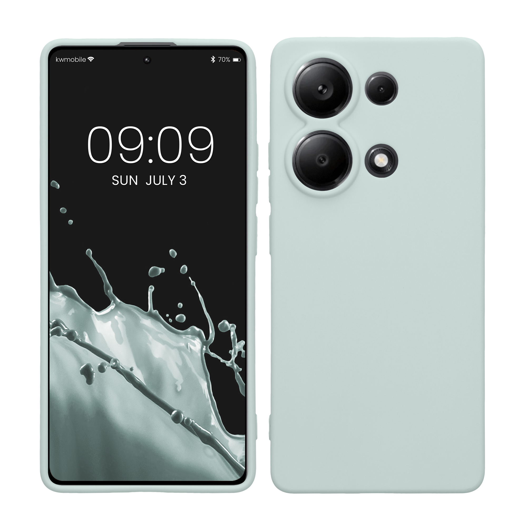 Kryt Xiaomi Redmi Note 13 Pro 4G silikonový TPU mátová kwmobile