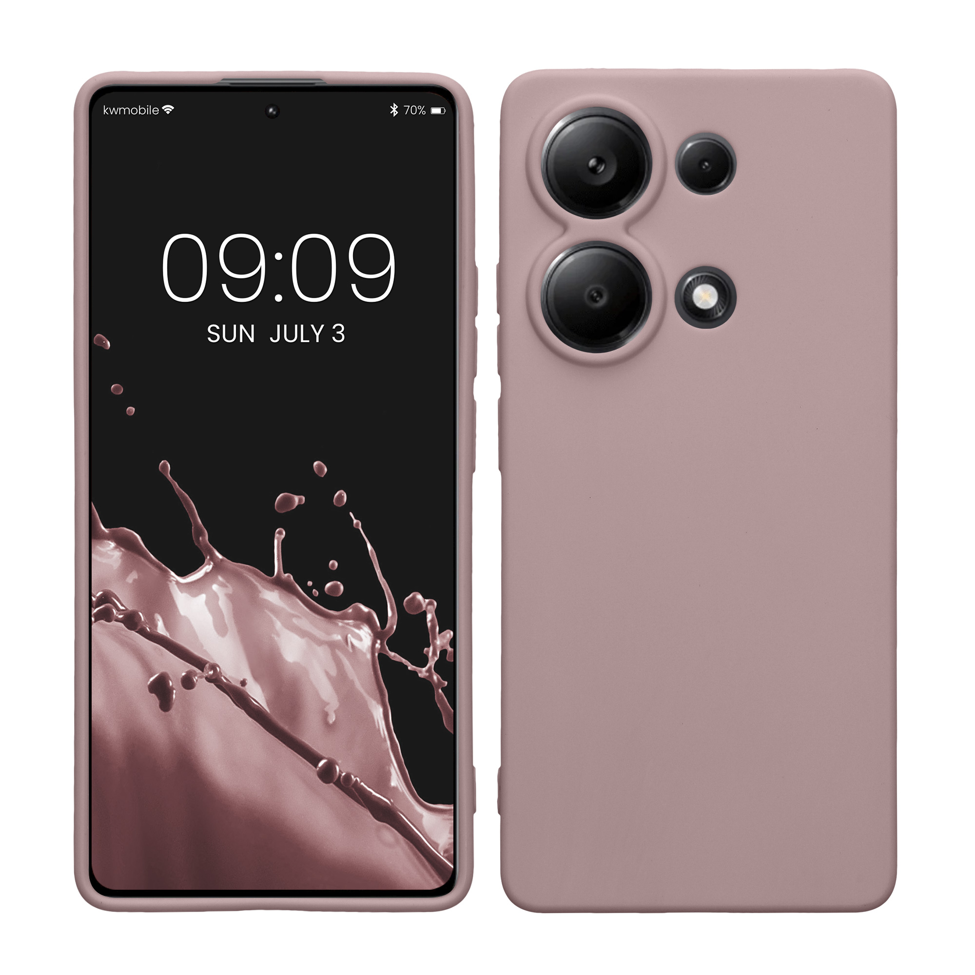 Kryt Xiaomi Redmi Note 13 Pro 4G silikonový TPU červená kwmobile
