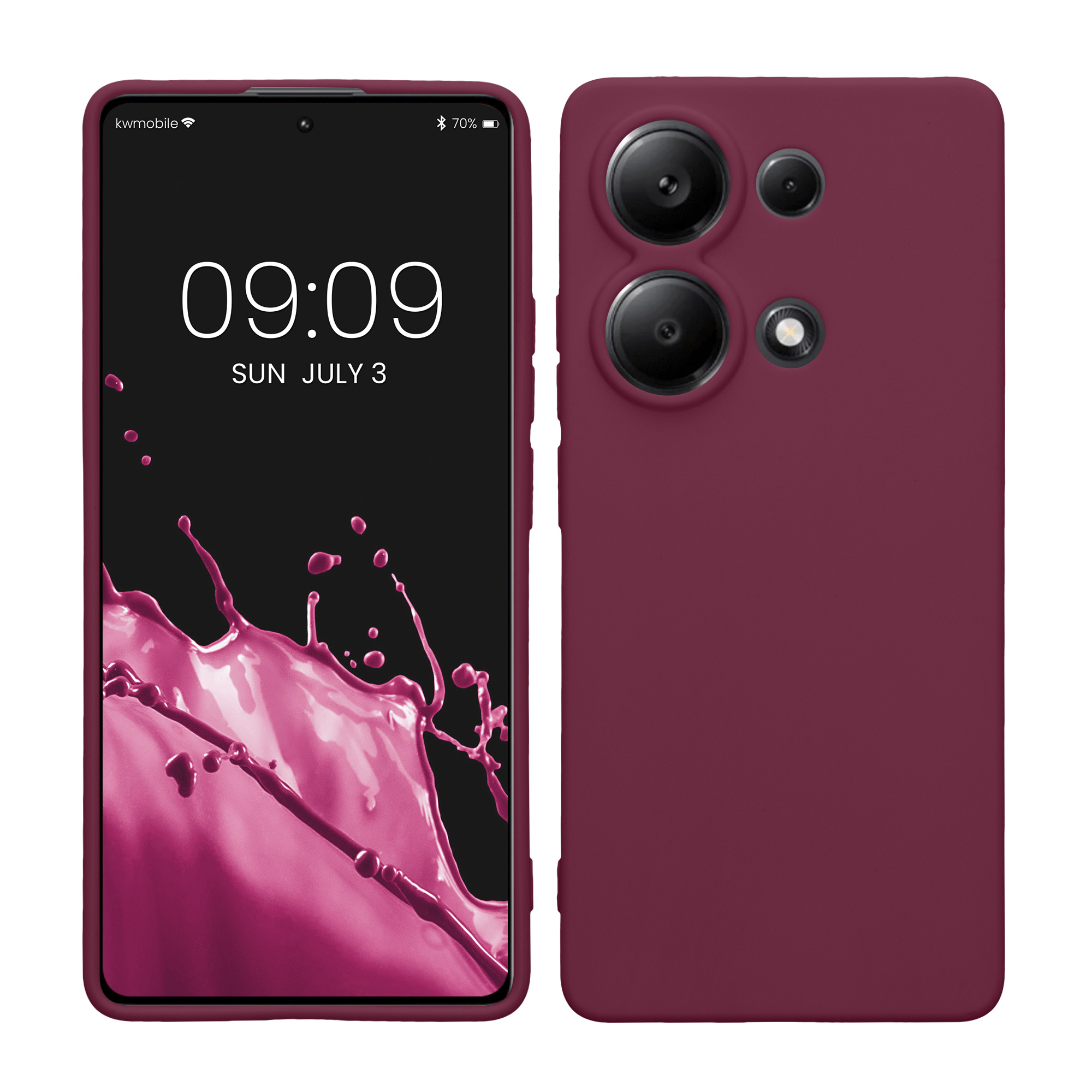 Kryt Xiaomi Redmi Note 13 Pro 4G silikonový TPU červená kwmobile