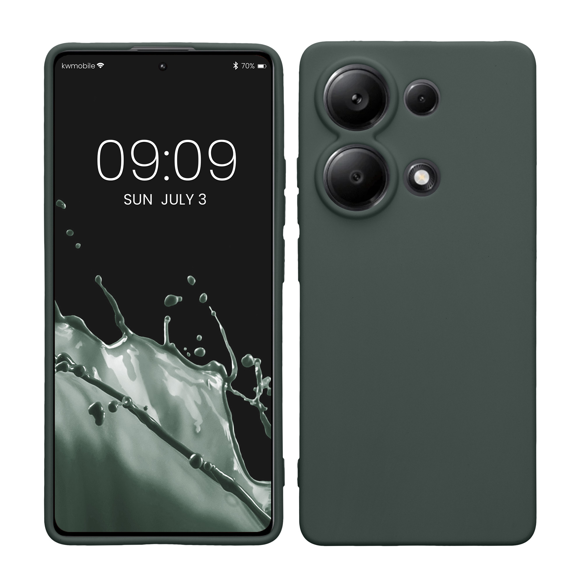Kryt Xiaomi Redmi Note 13 Pro 4G silikonový TPU lesní zelená kwmobile