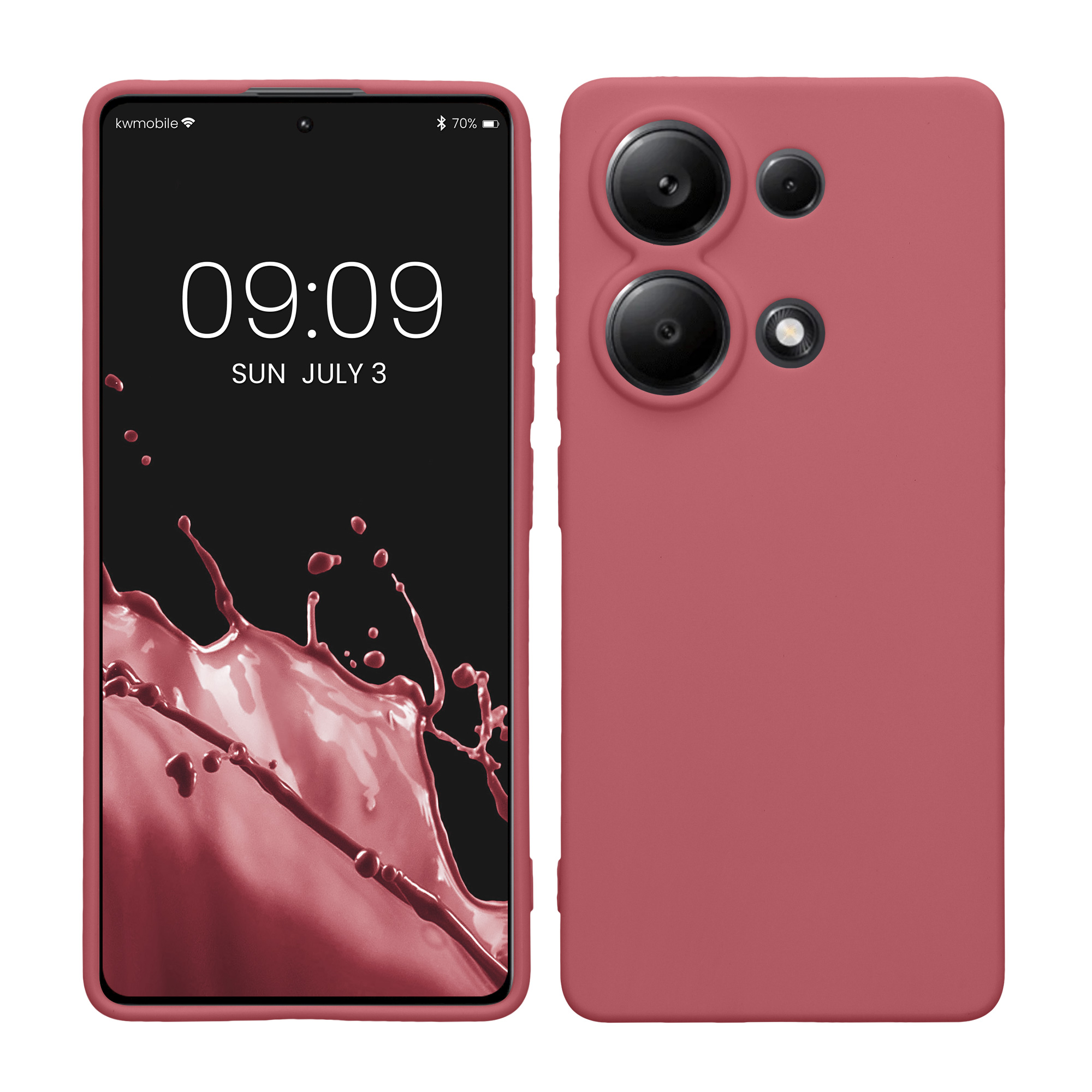 Kryt Xiaomi Redmi Note 13 Pro 4G silikonový TPU červená kwmobile