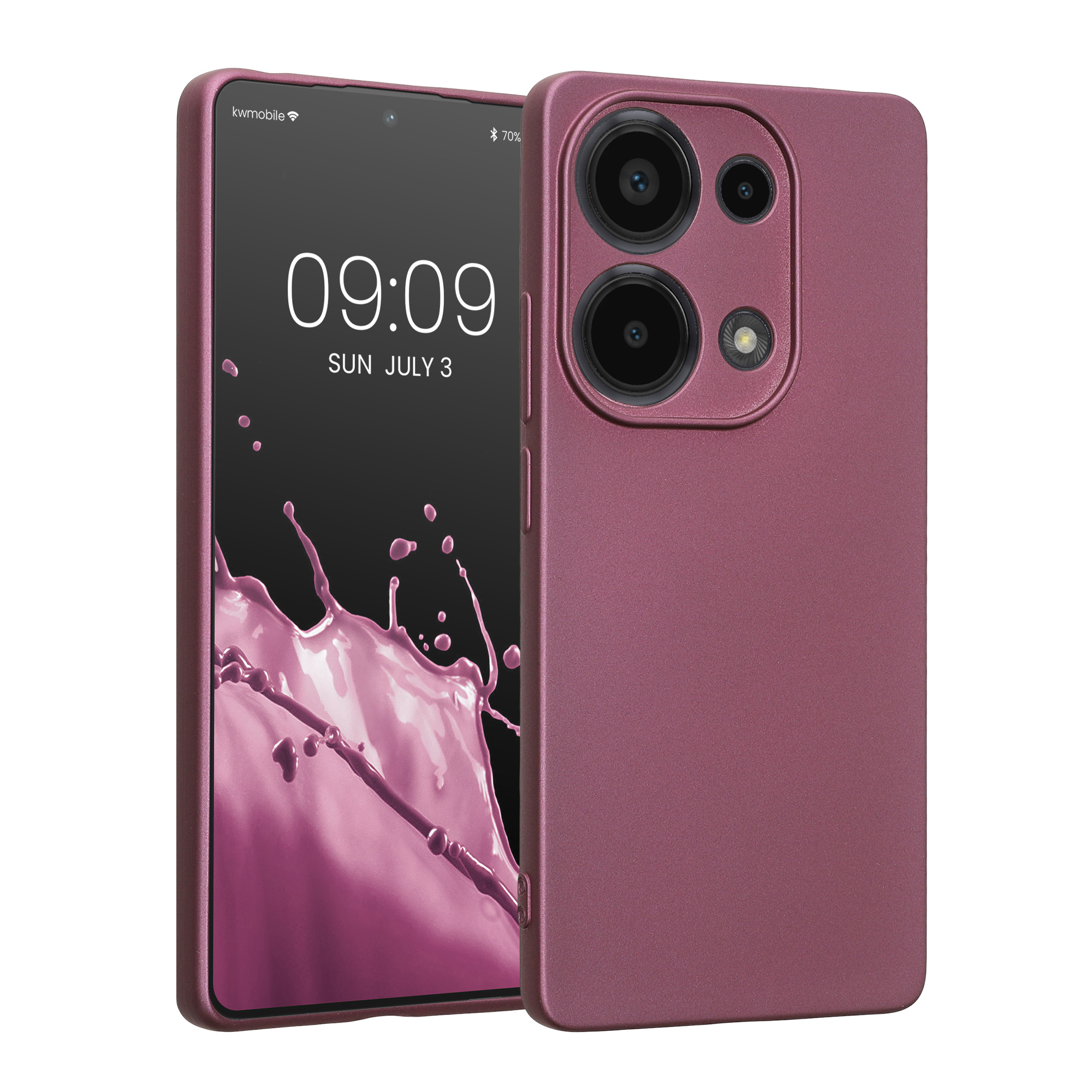 Kryt Xiaomi Redmi Note 13 Pro 4G metalický TPU levandulová kwmobile