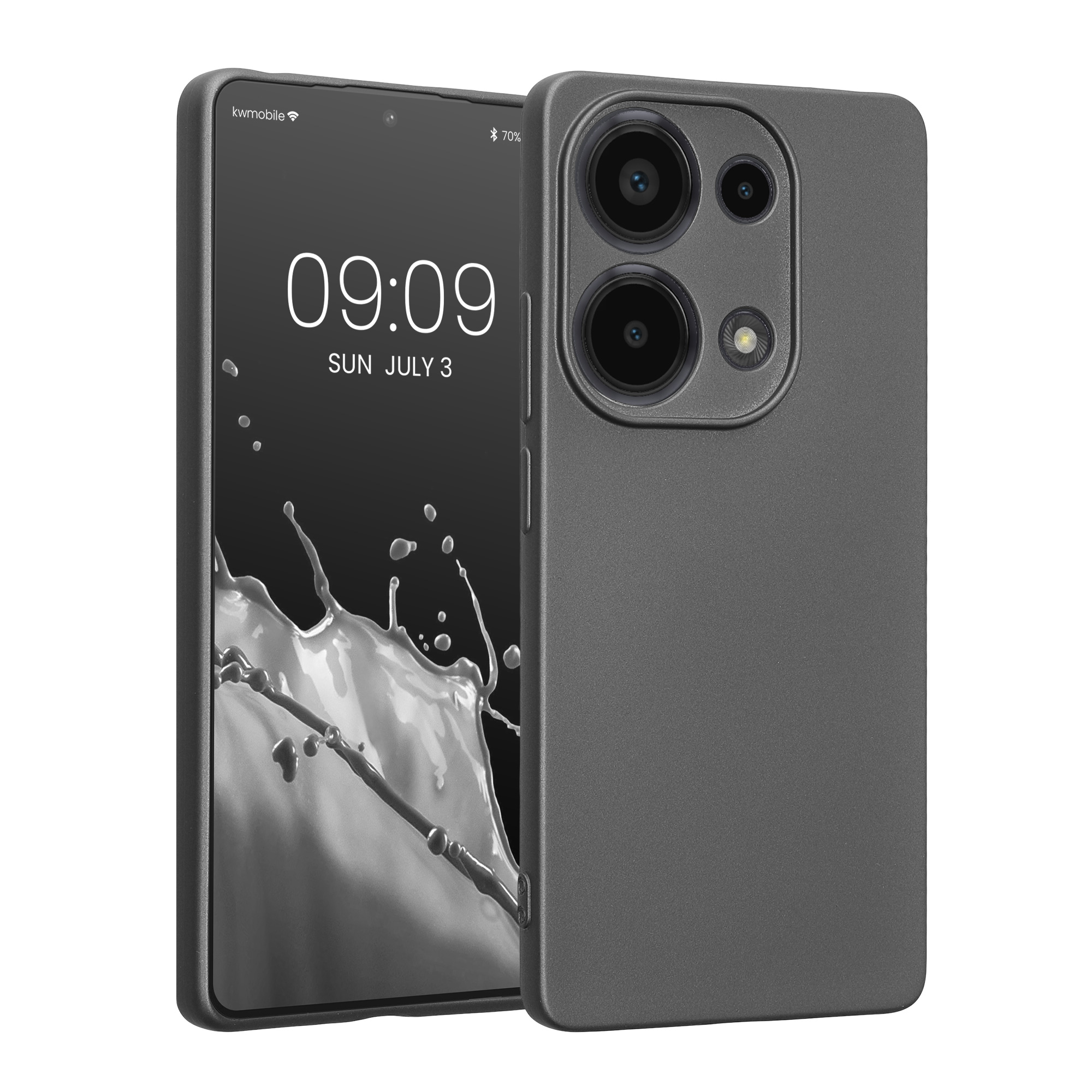 Kryt Xiaomi Redmi Note 13 Pro 4G metalický TPU šedá kwmobile