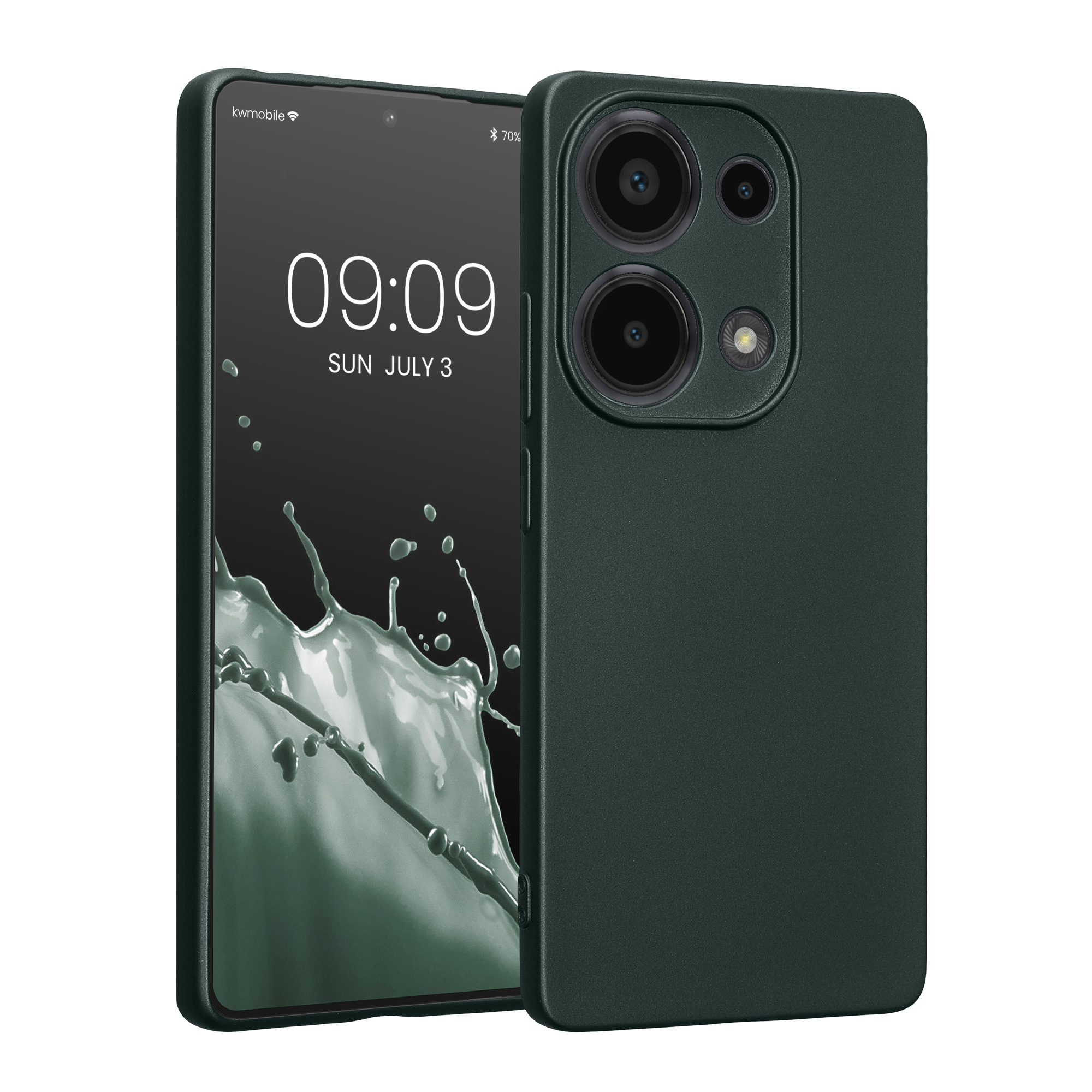 Kryt Xiaomi Redmi Note 13 Pro 4G metalický TPU metalická modrozelená kwmobile