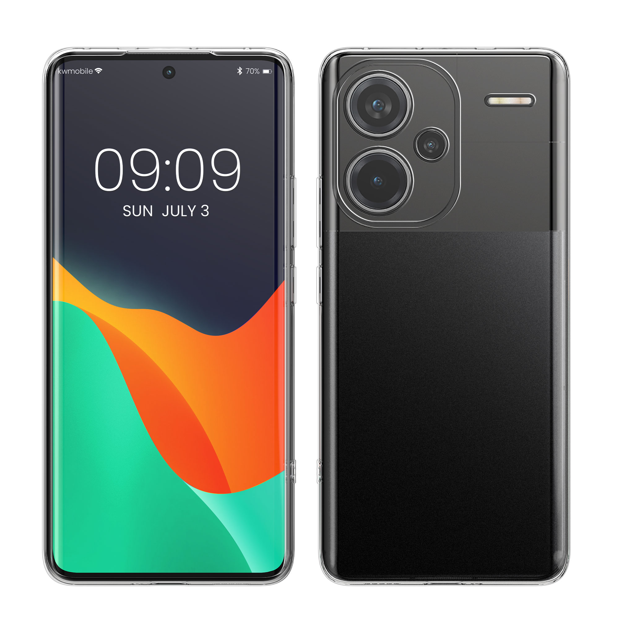 Průhledný kryt Xiaomi Redmi Note 13 Pro+ 5G slim flexibilní TPU kwmobile