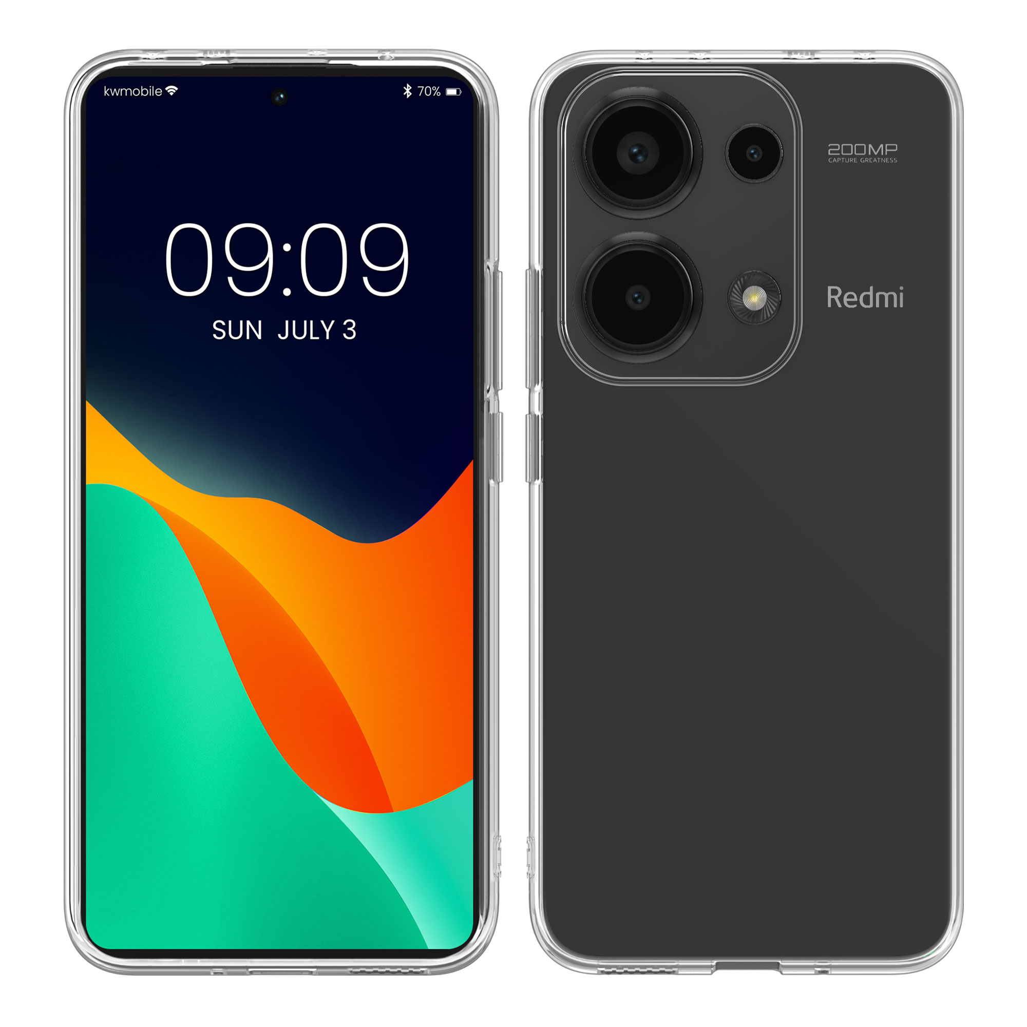 Průhledný kryt Xiaomi Redmi Note 13 Pro 4G slim flexibilní TPU kwmobile