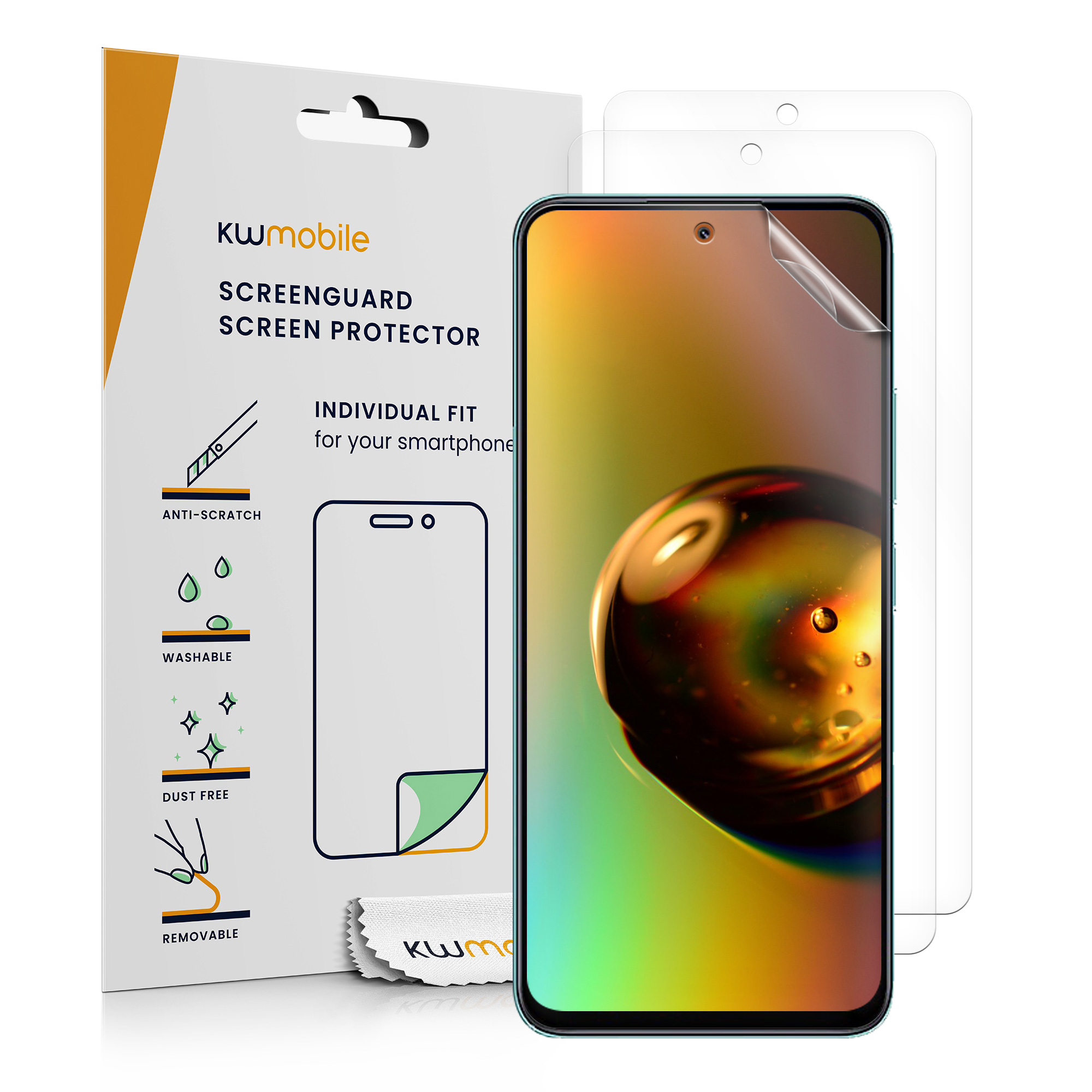 Ochranná fólie Xiaomi Poco M6 Pro 5G Screen Protector čirá kwmobile sada 3 ks