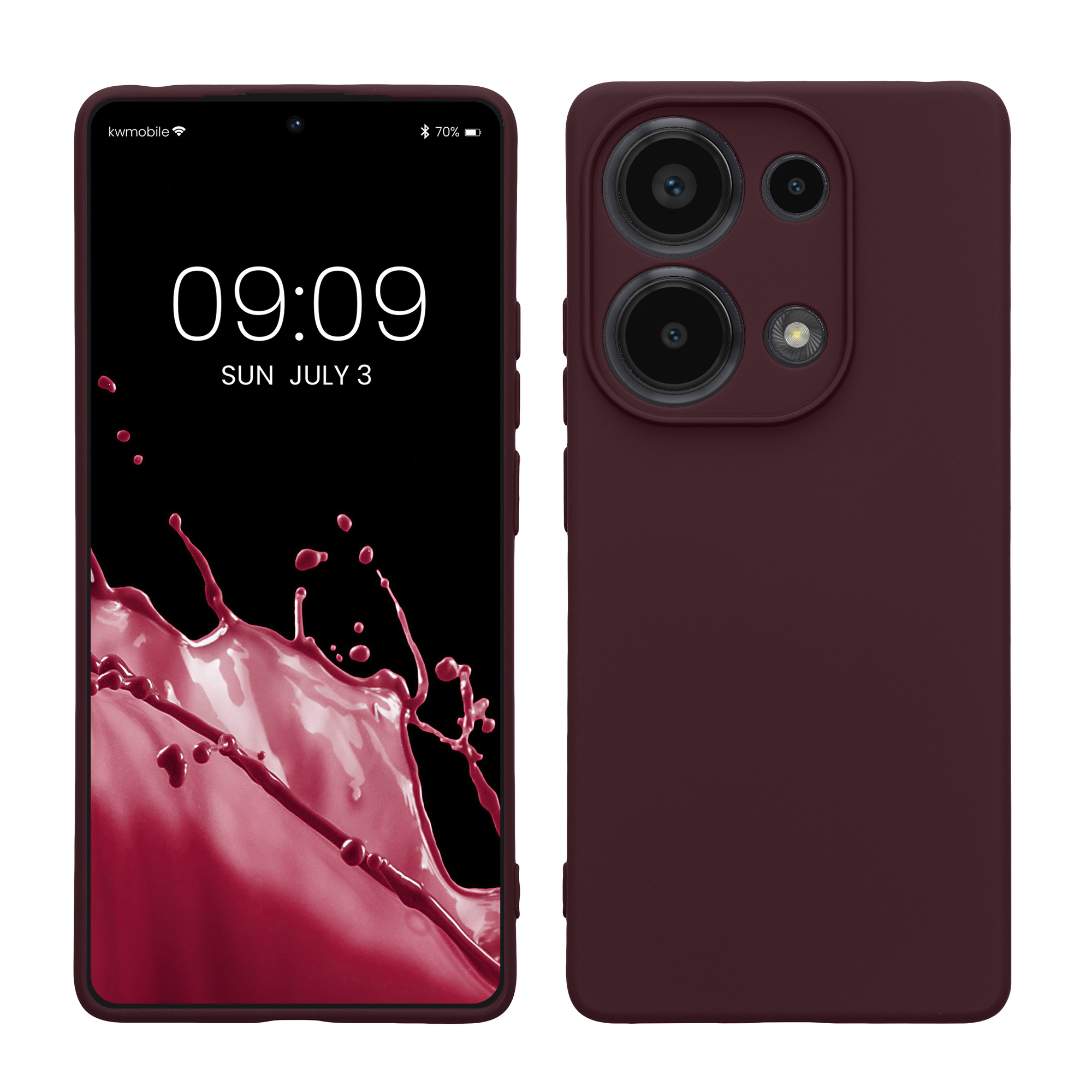 Kryt Xiaomi Redmi Note 13 Pro 4G silikonový TPU červená kwmobile