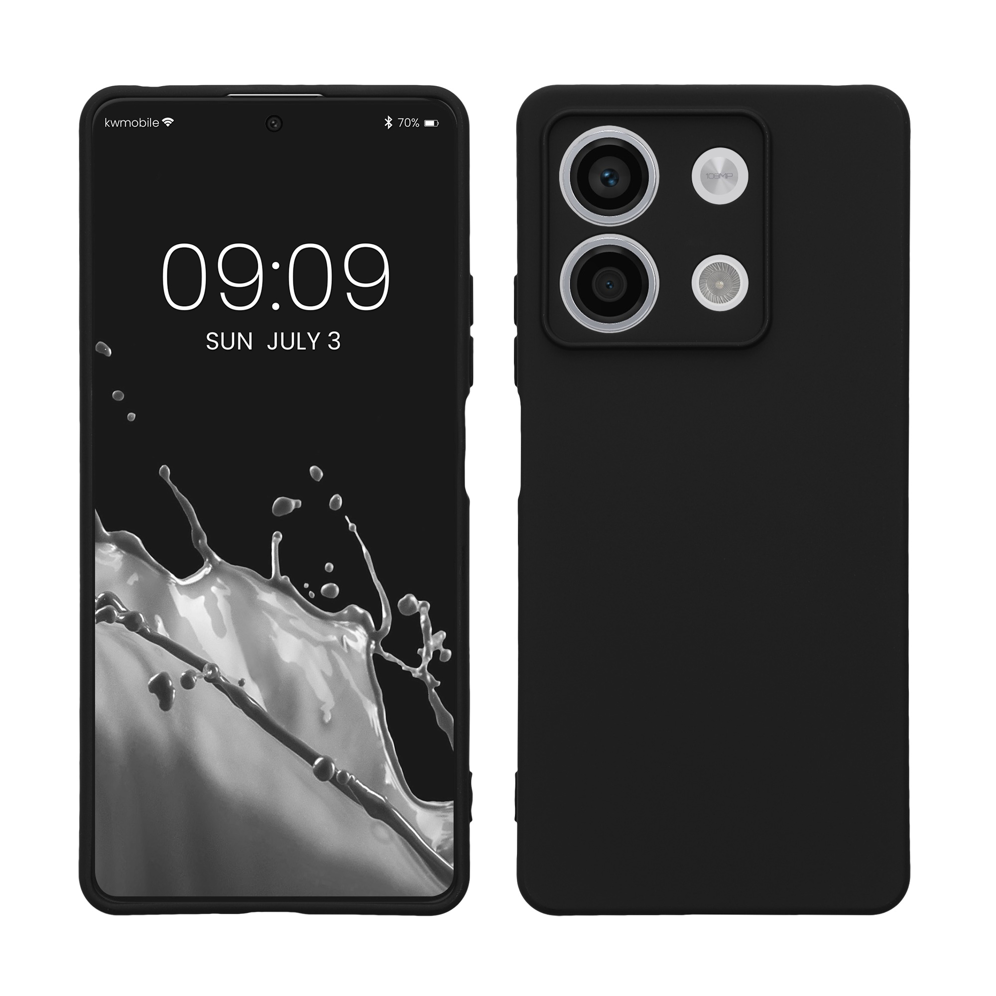 Kryt Xiaomi Redmi Note 13 5G silikonový TPU černá kwmobile
