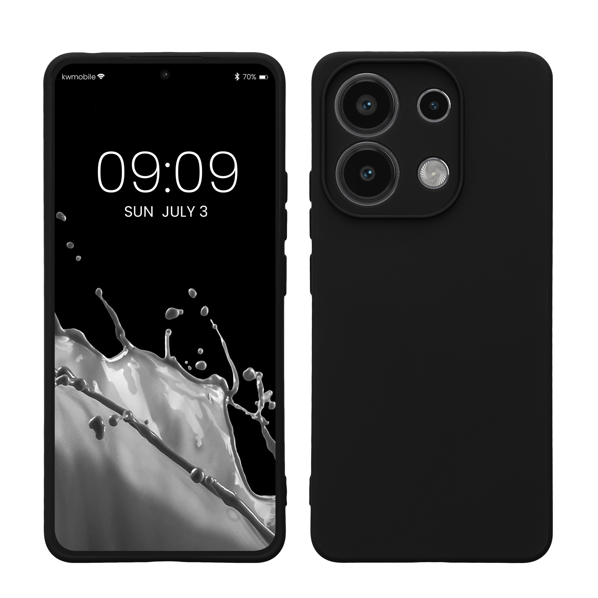 Kryt Xiaomi Redmi Note 13 4G silikonový TPU černá kwmobile