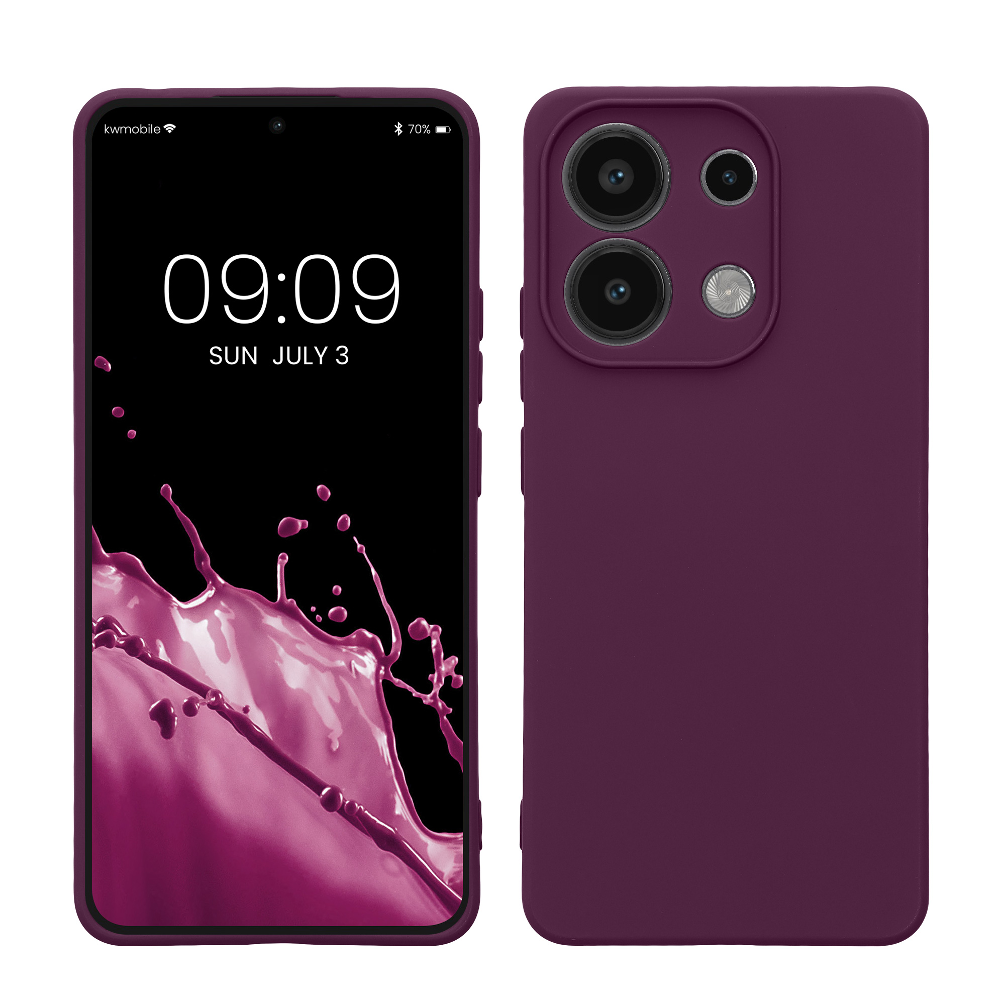 Kryt Xiaomi Redmi Note 13 4G silikonový TPU červená kwmobile