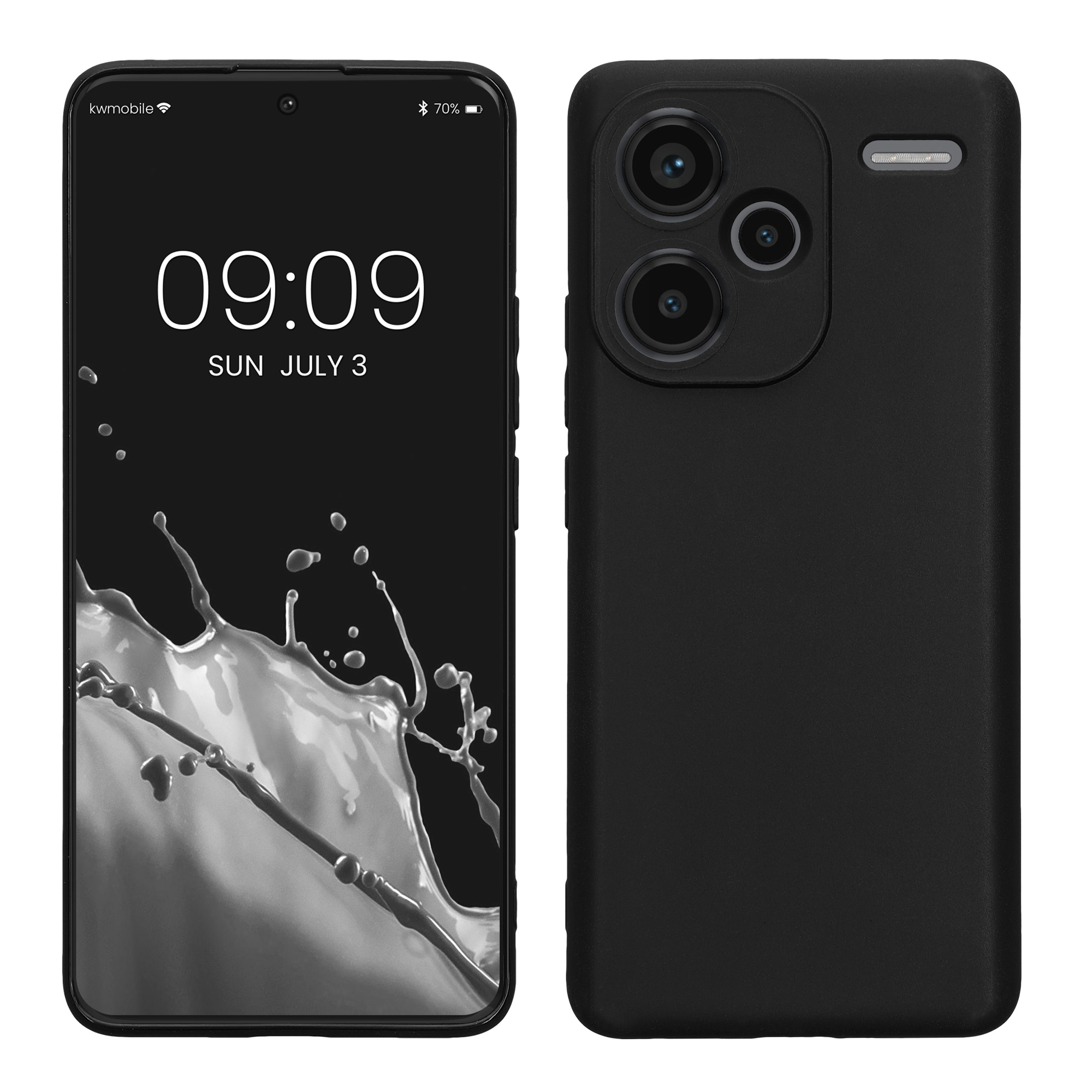 Kryt Xiaomi Redmi Note 13 Pro+ 5G silikonový TPU černá kwmobile