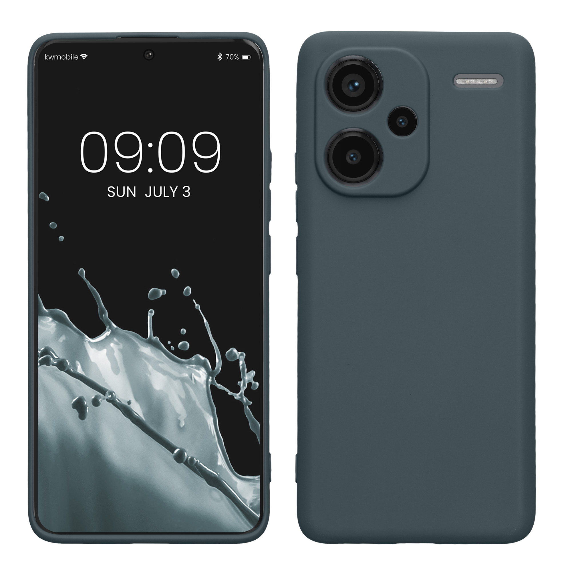 Kryt Xiaomi Redmi Note 13 Pro+ 5G silikonový TPU tmavá břidlice kwmobile