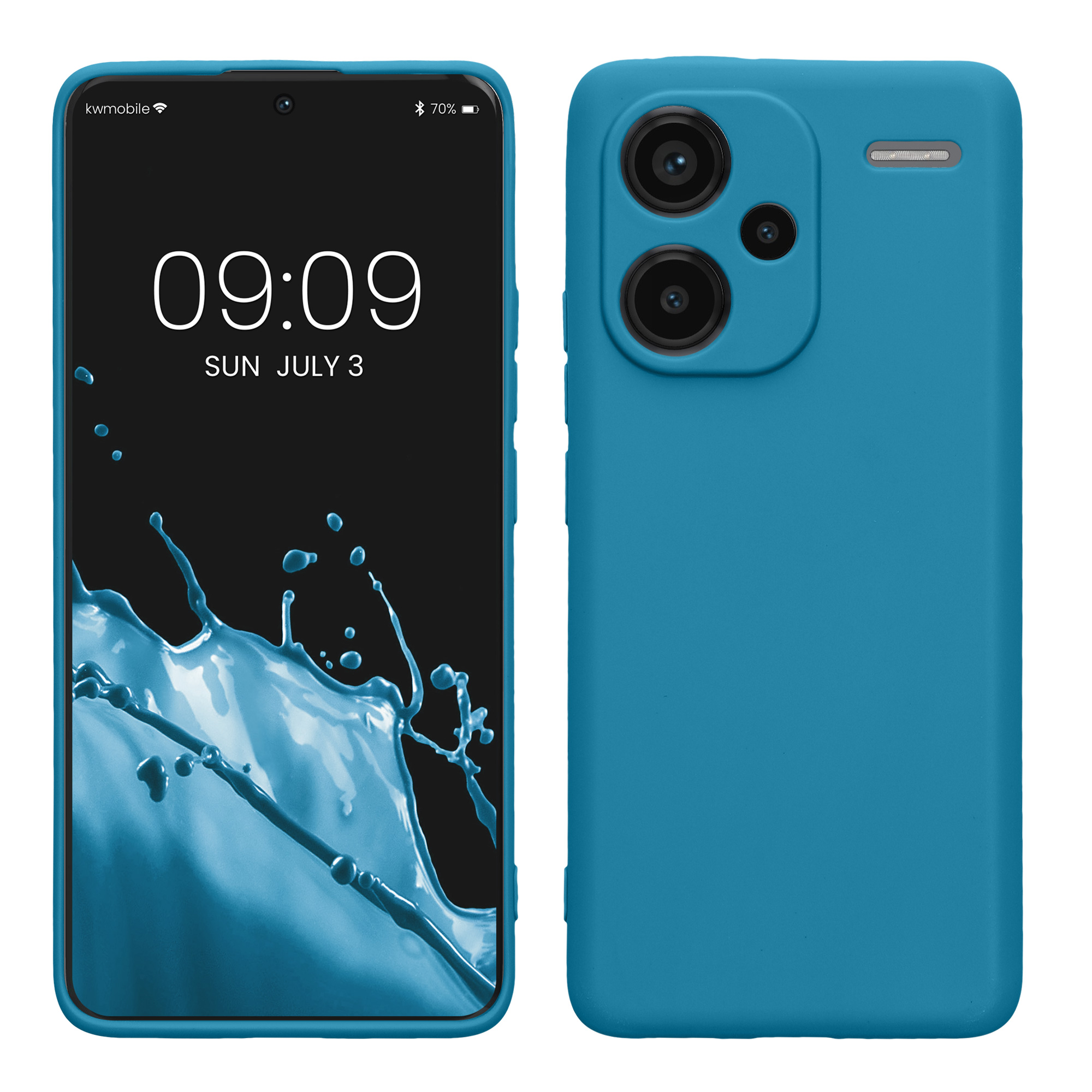 Kryt Xiaomi Redmi Note 13 Pro+ 5G silikonový TPU karibská modrá kwmobile