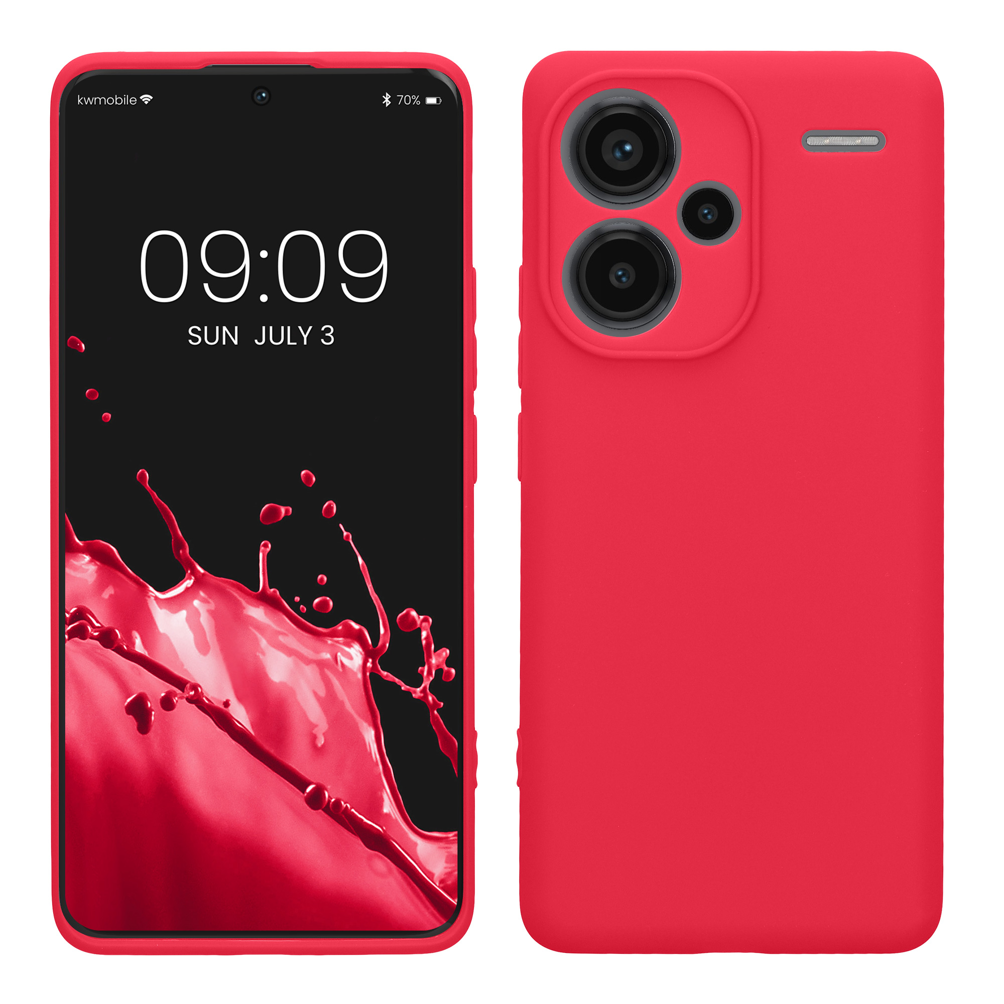 Pouzdro pro Xiaomi Redmi Note 13 Pro+ 5G / Redmi Note 13 Pro Plus 5G kwmobile tenké TPU - neonově růžová