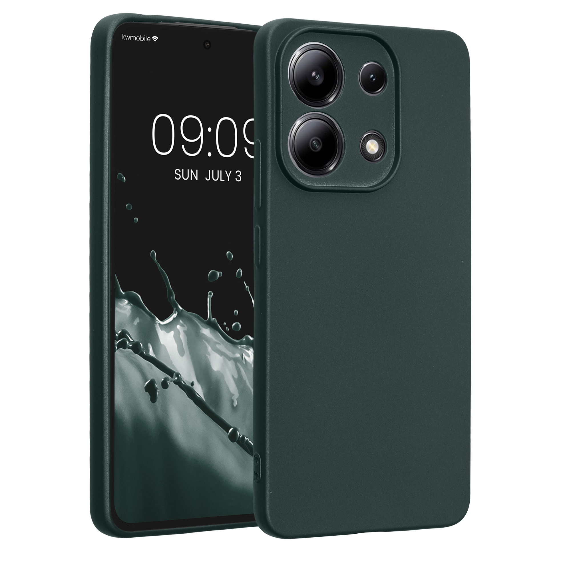 Pouzdro pro Xiaomi Redmi Note 13 4G kwmobile metalické TPU - metalická petrolejová