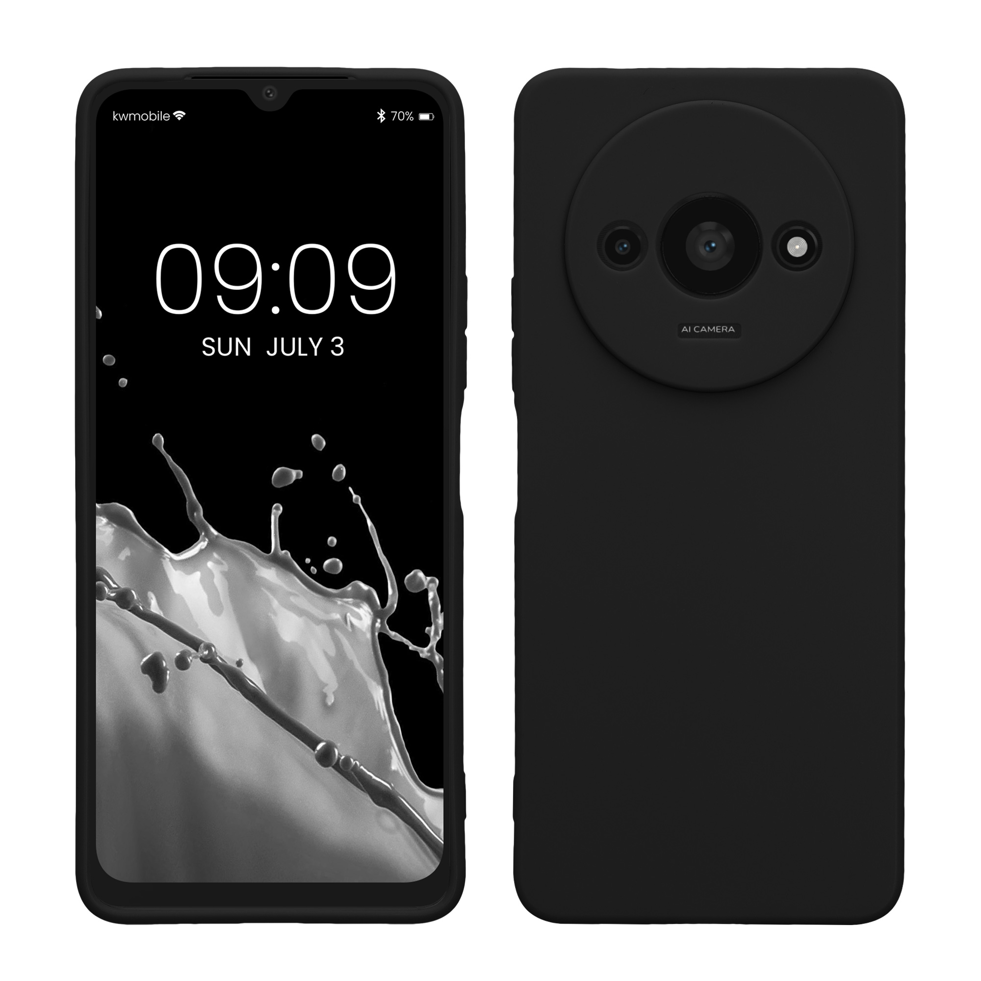 Kryt Xiaomi Redmi A3 silikonový TPU černá kwmobile