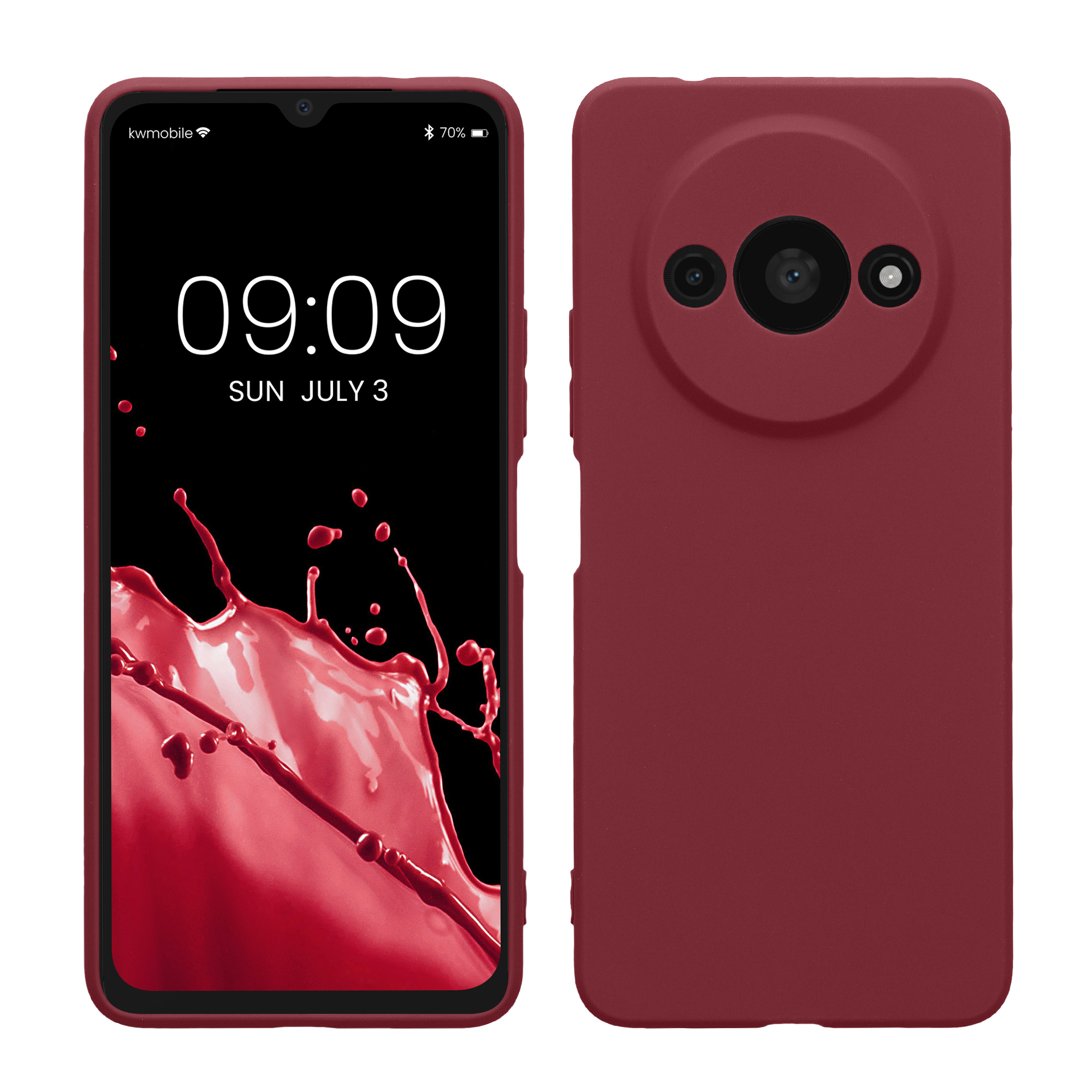 Kryt Xiaomi Redmi A3 silikonový TPU červená kwmobile