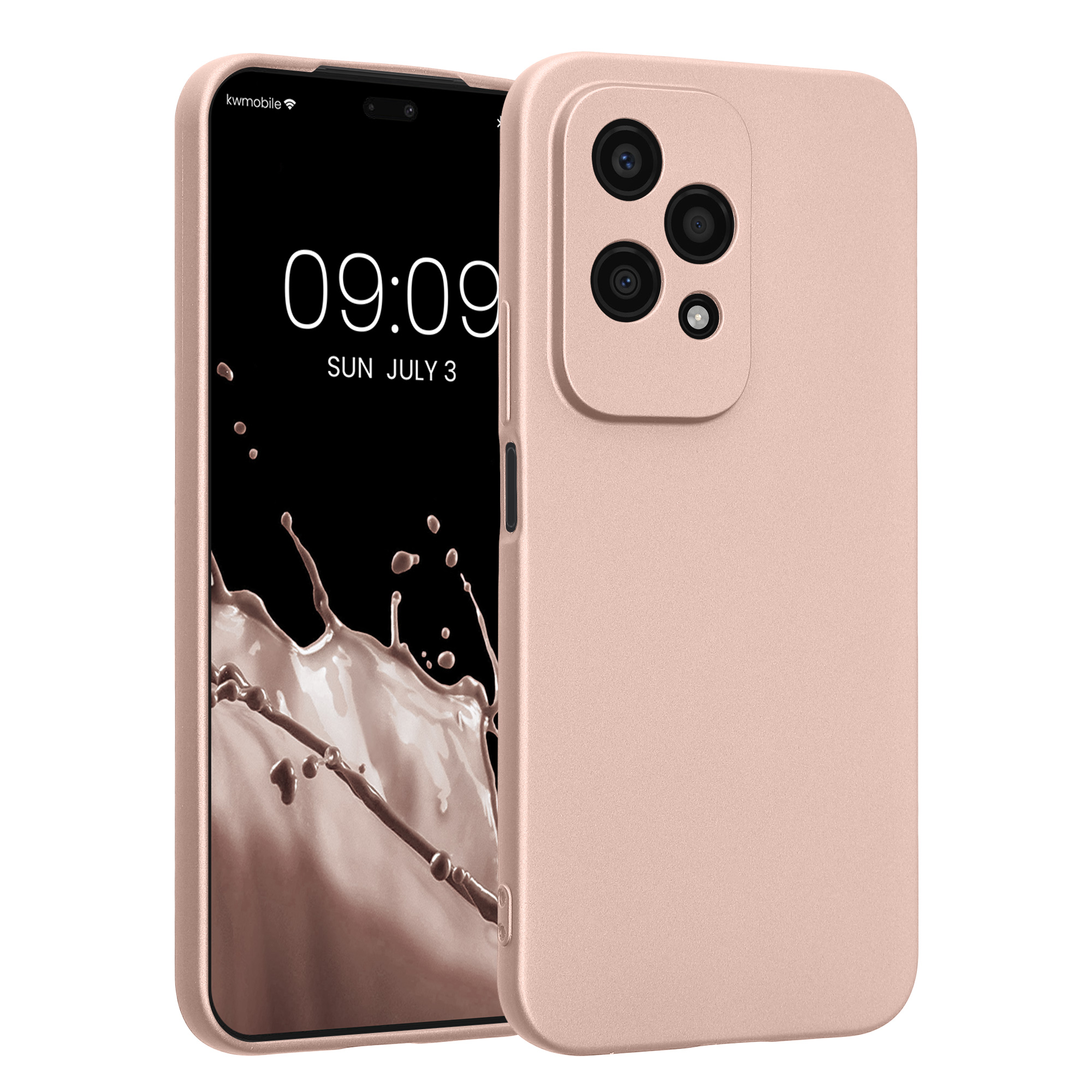 Kryt na mobil HONOR 200 Lite kwmobile metalicky růžově zlatý