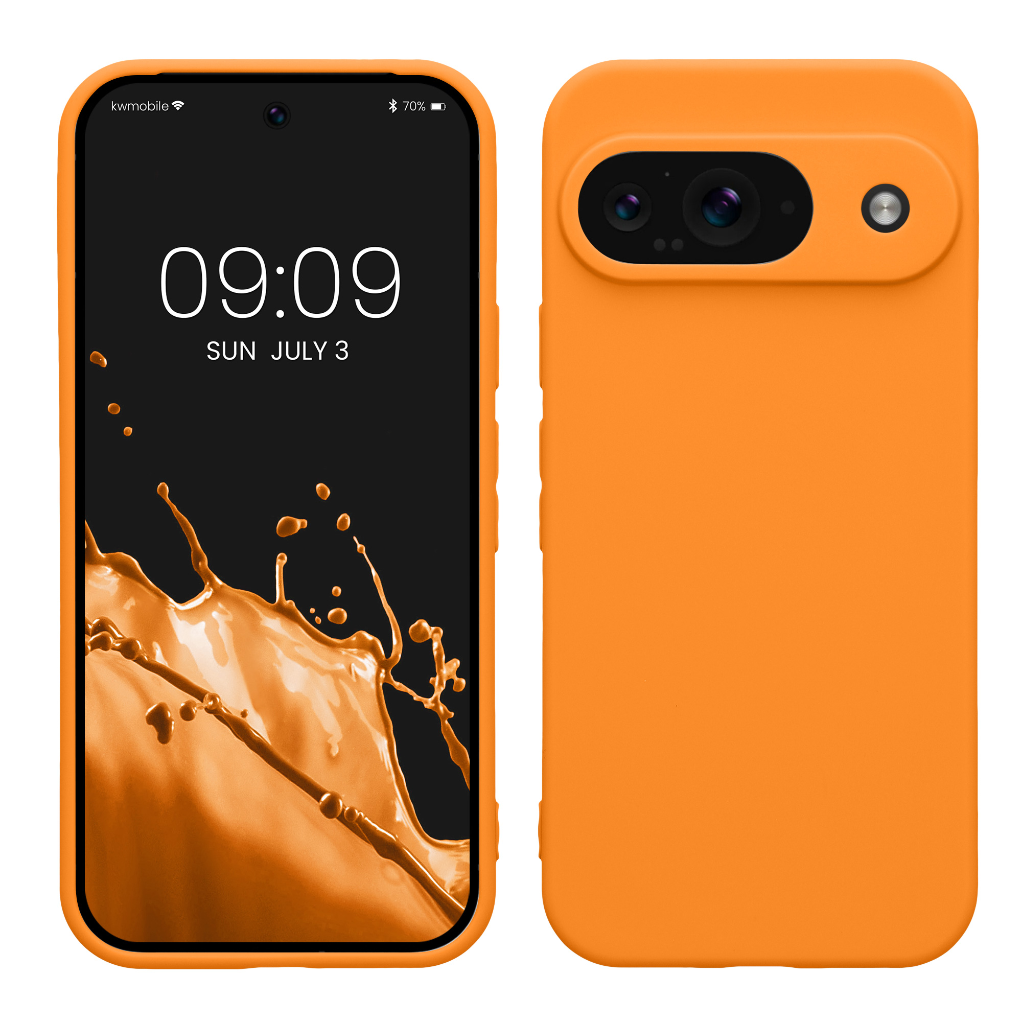 Kryt na mobil kwmobile pro Google Pixel 9 - ovocně oranžová