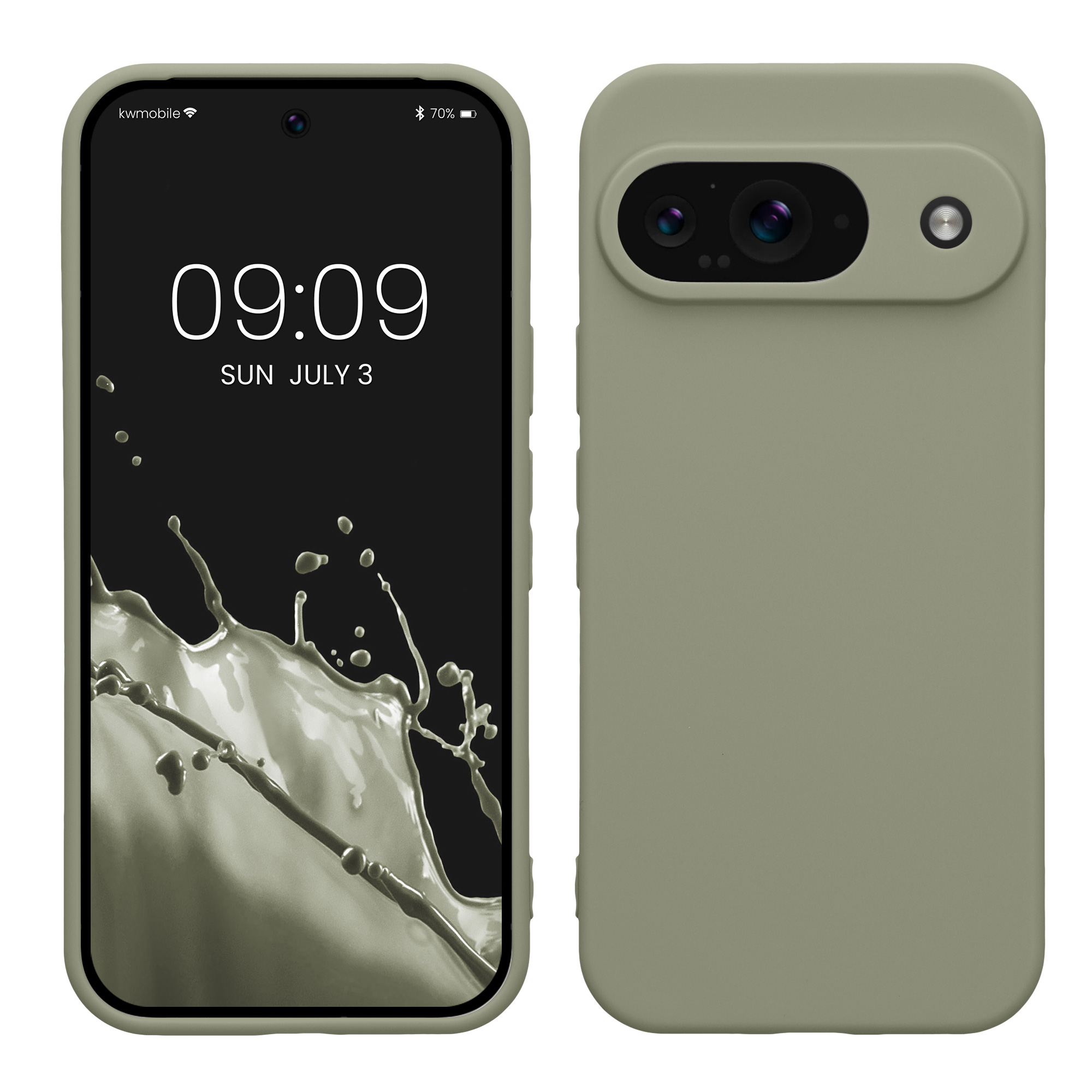 Kryt na mobil kwmobile pro Google Pixel 9 - šedozelená