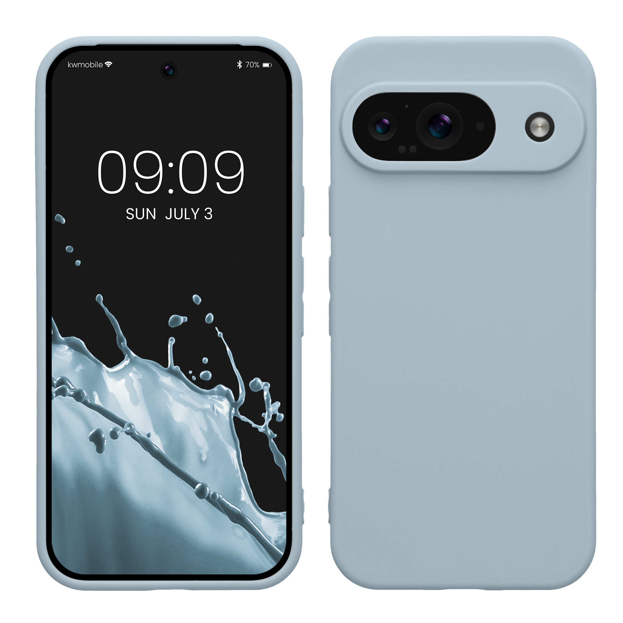Kryt na mobil kwmobile pro Google Pixel 9 - matná světle modrá