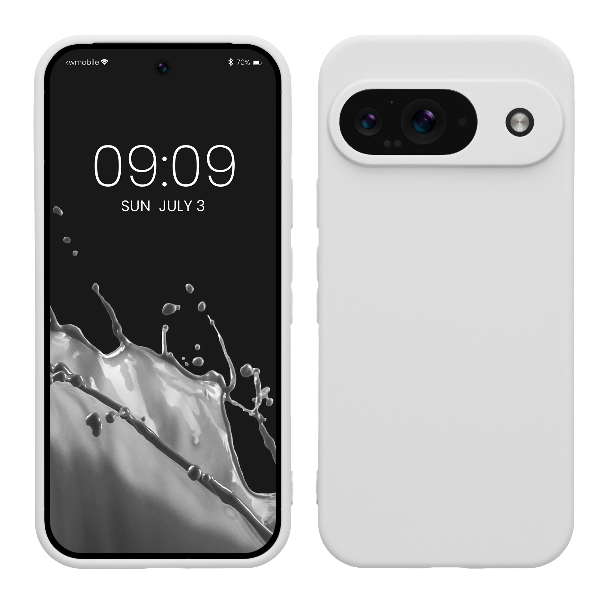 Kryt na mobil kwmobile pro Google Pixel 9 - matná bílá