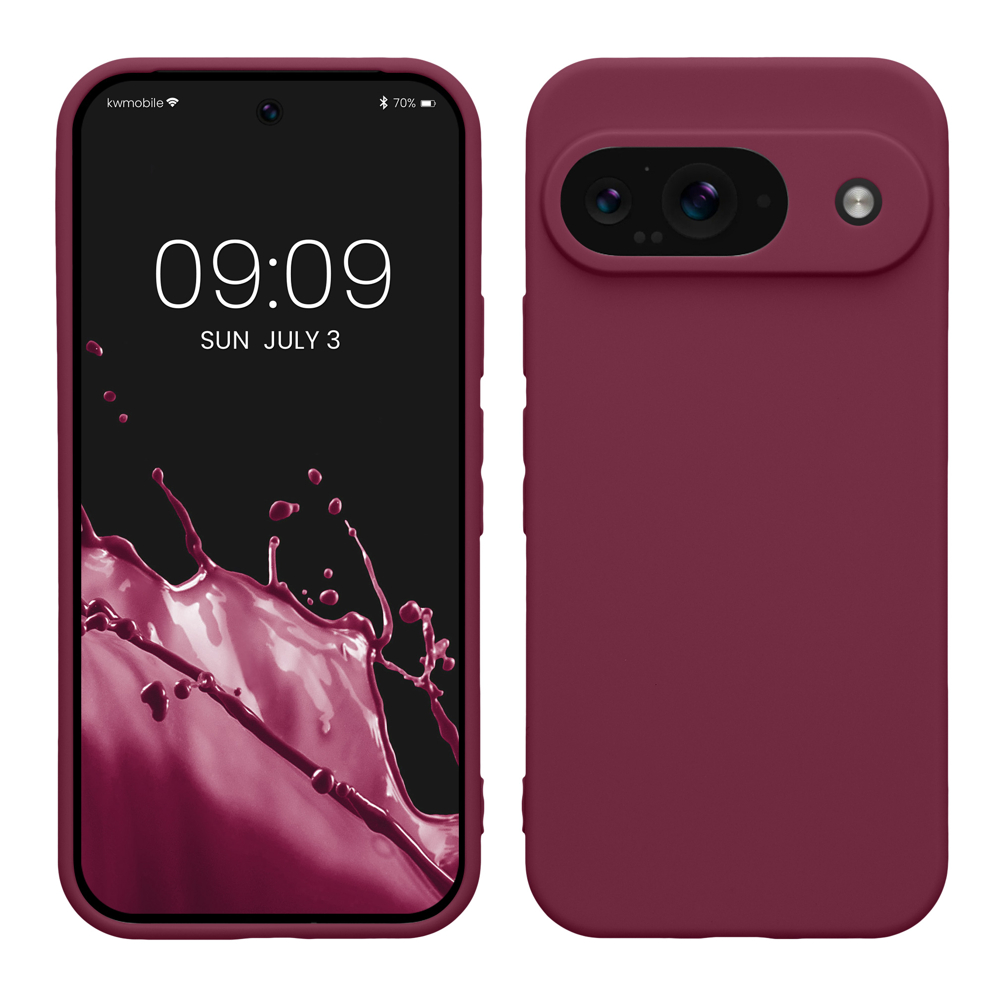 Kryt na mobil kwmobile pro Google Pixel 9 - purpurová Magenta