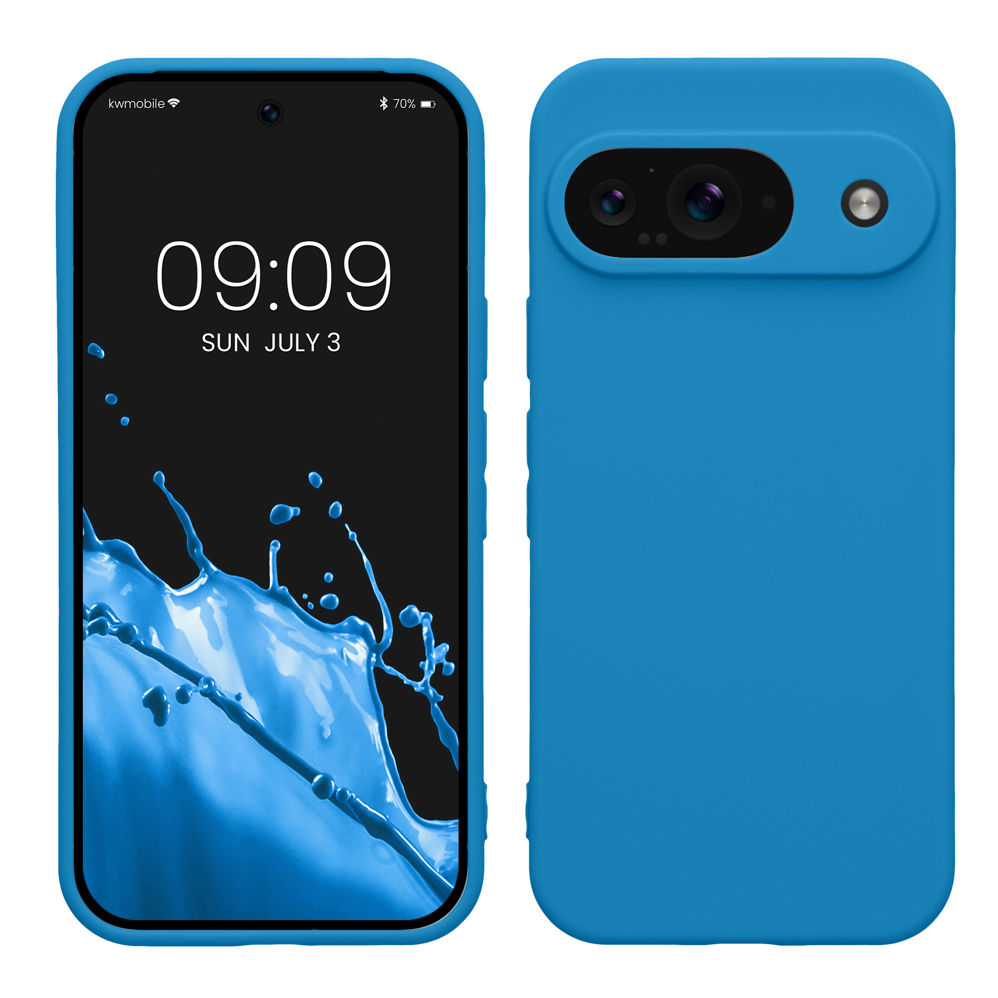 Kryt na mobil kwmobile pro Google Pixel 9 - modrá Blue Reef