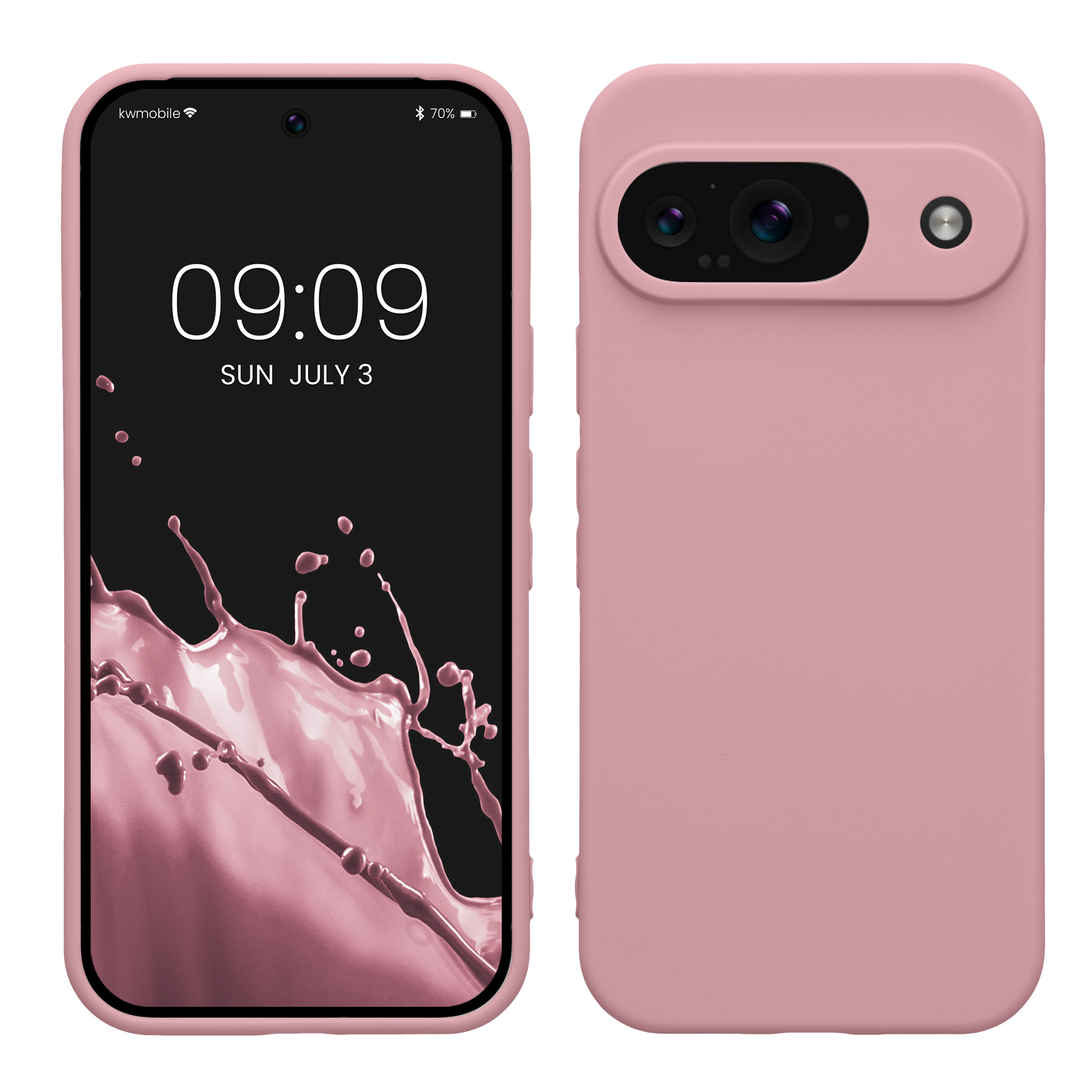 Kryt na mobil kwmobile pro Google Pixel 9 - pudrově růžová