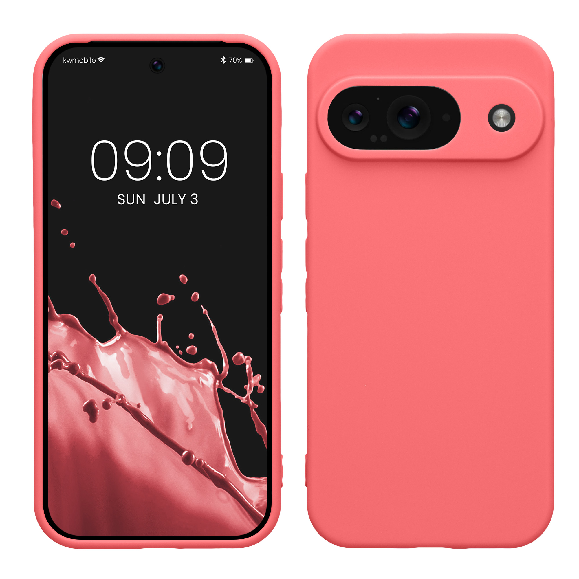 Kryt na mobil kwmobile pro Google Pixel 9 - neonově korálová
