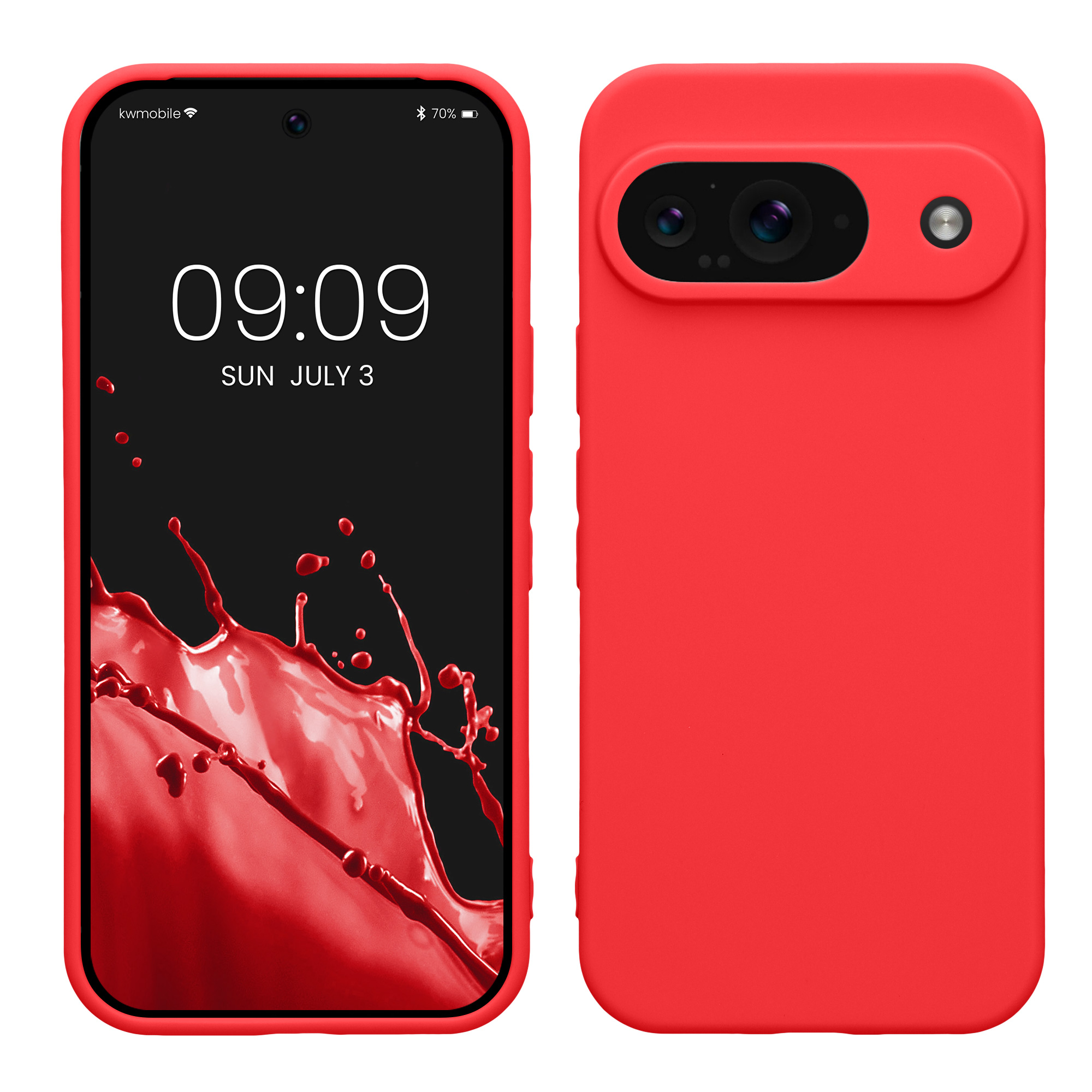 Kryt na mobil kwmobile pro Google Pixel 9 - výrazná růžová