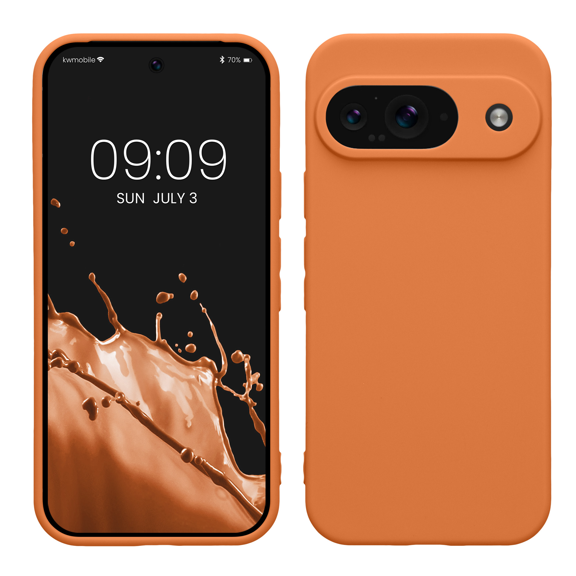 Kryt na mobil kwmobile pro Google Pixel 9 - teplá meruňková