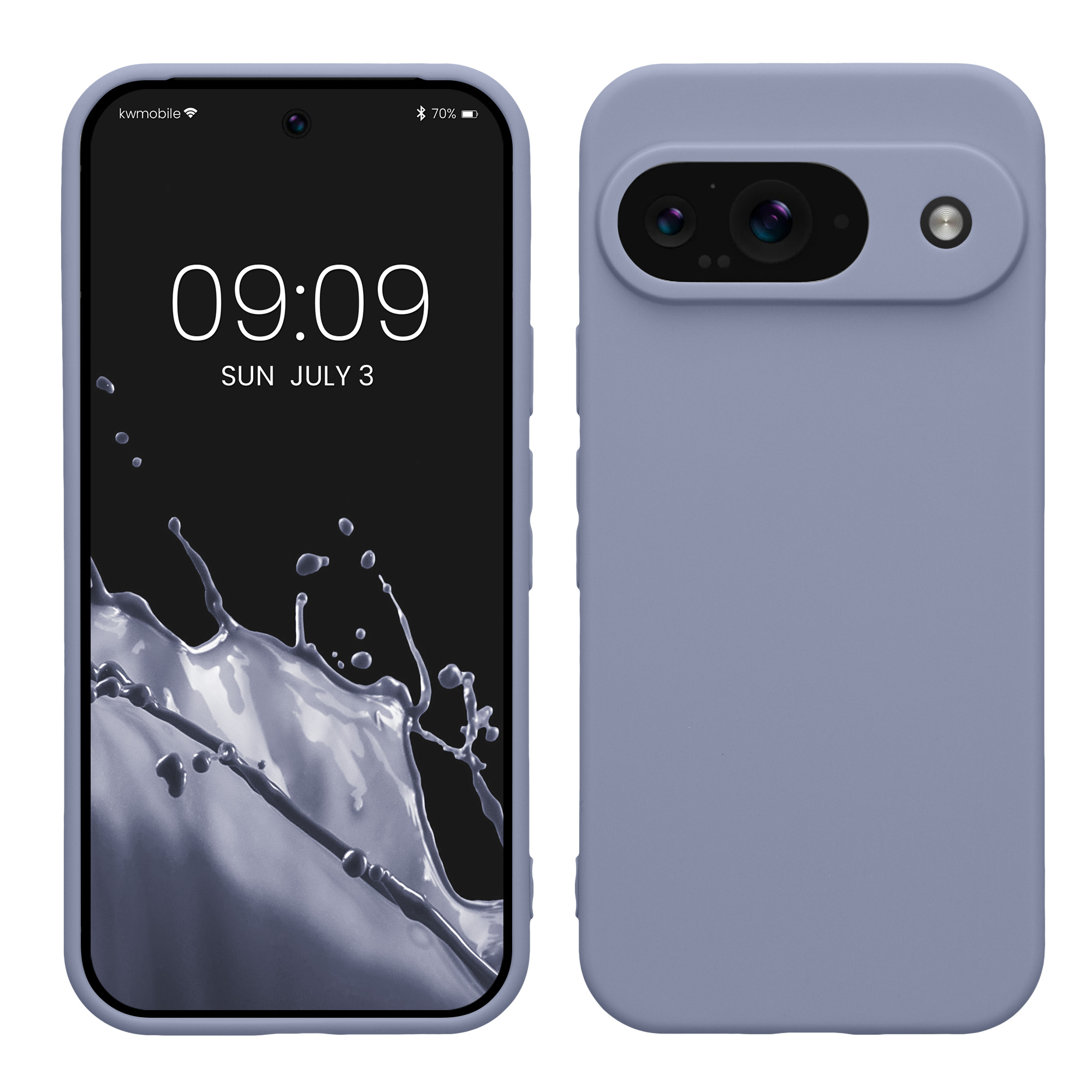 Kryt na mobil kwmobile pro Google Pixel 9 - matná levandulově šedá