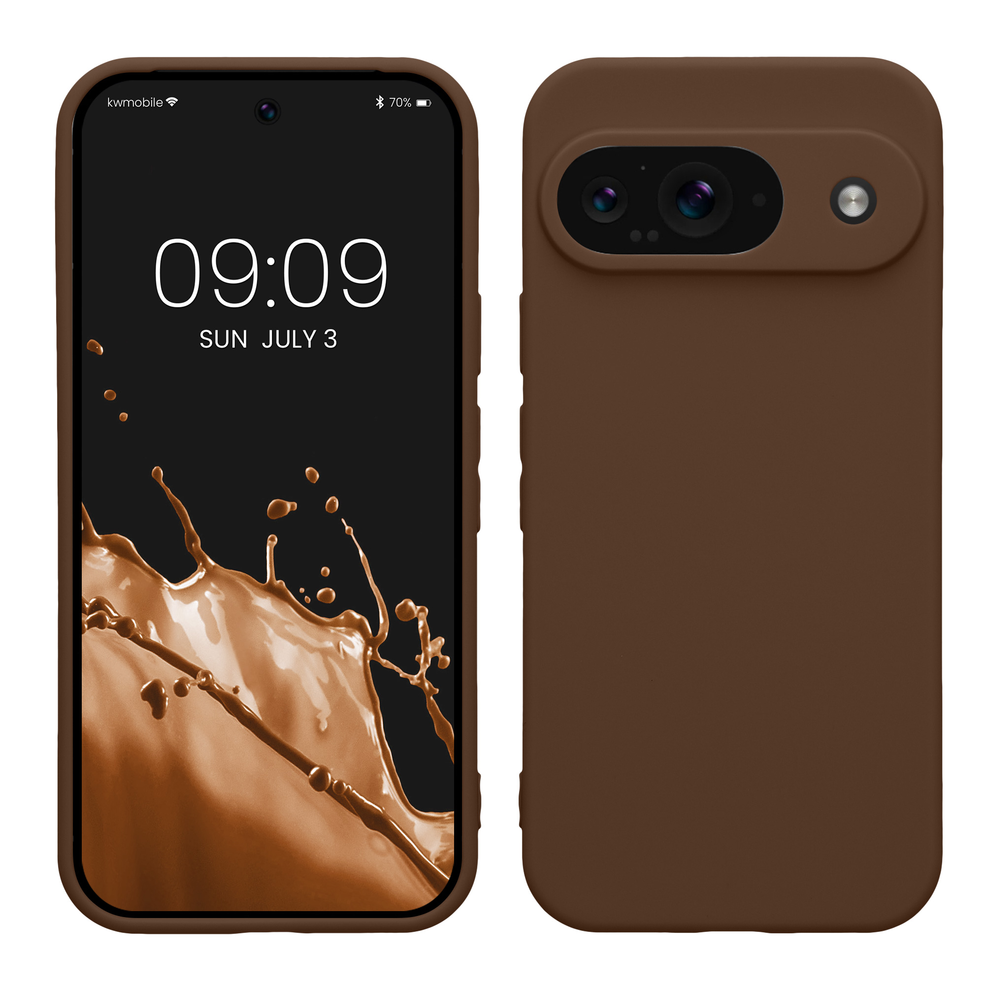 Kryt na mobil kwmobile pro Google Pixel 9 - čokoládově hnědá