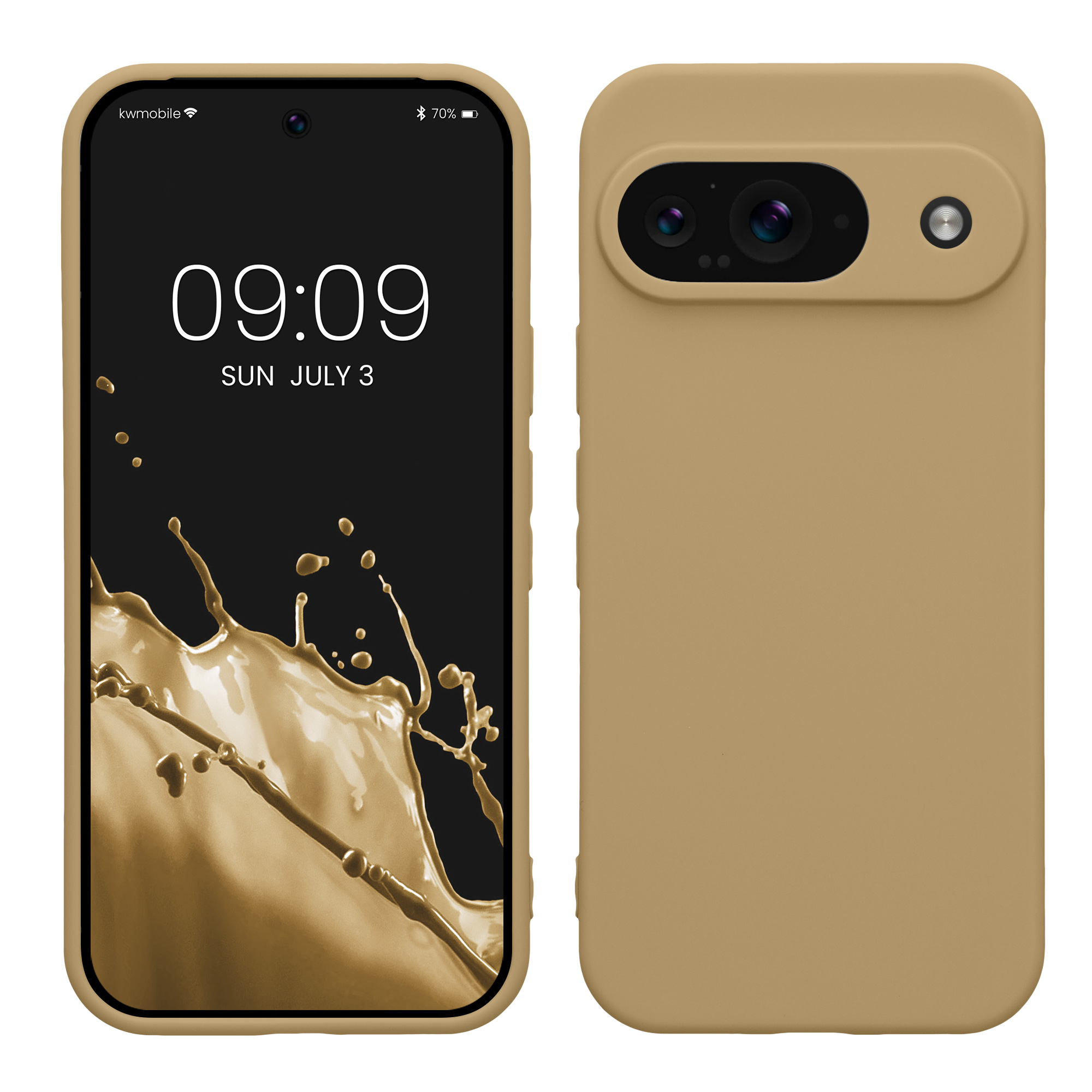 Kryt na mobil kwmobile pro Google Pixel 9 - hnědošedá