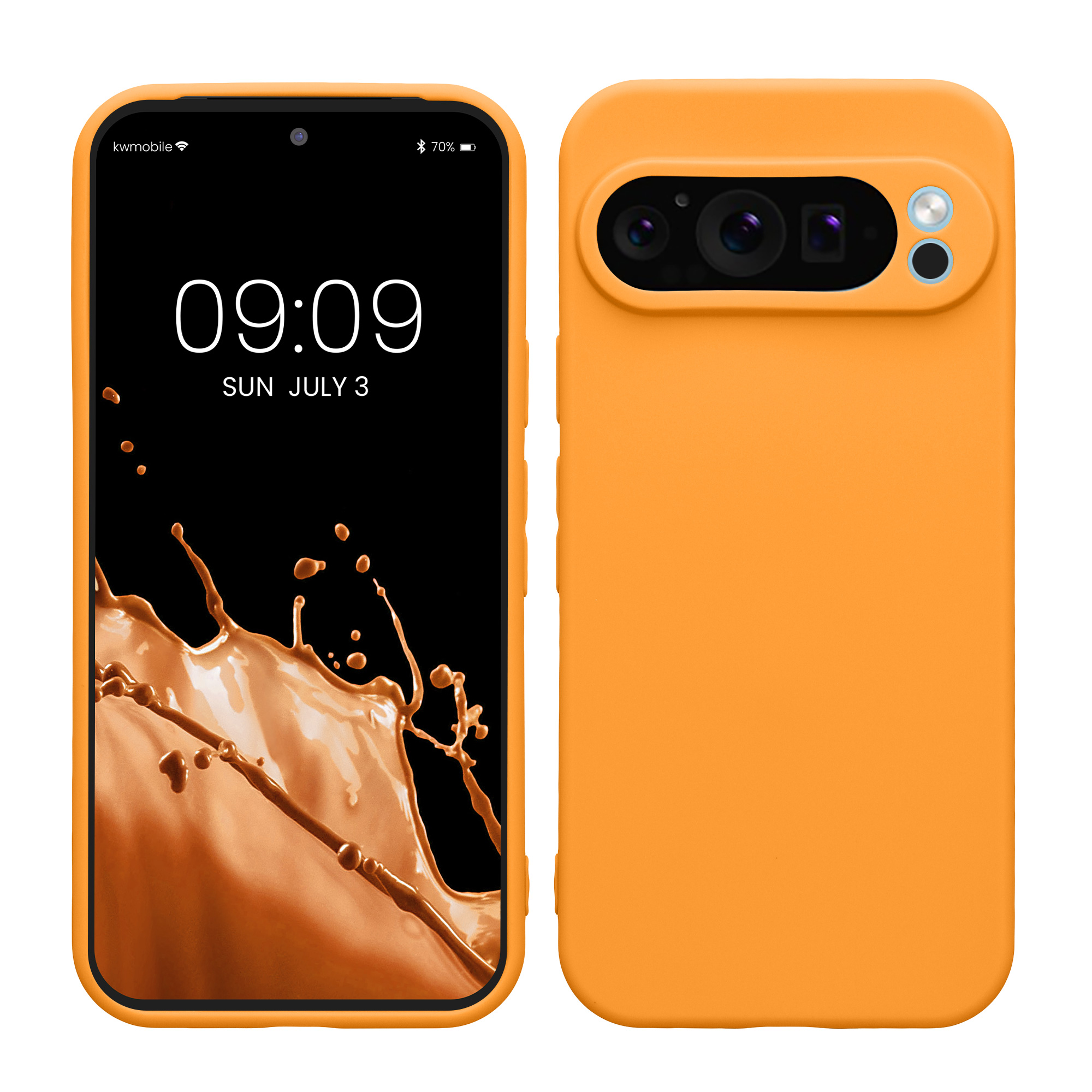 Kryt na mobil kwmobile pro Google Pixel 9 Pro / Google Pixel 9 - ovocně oranžová