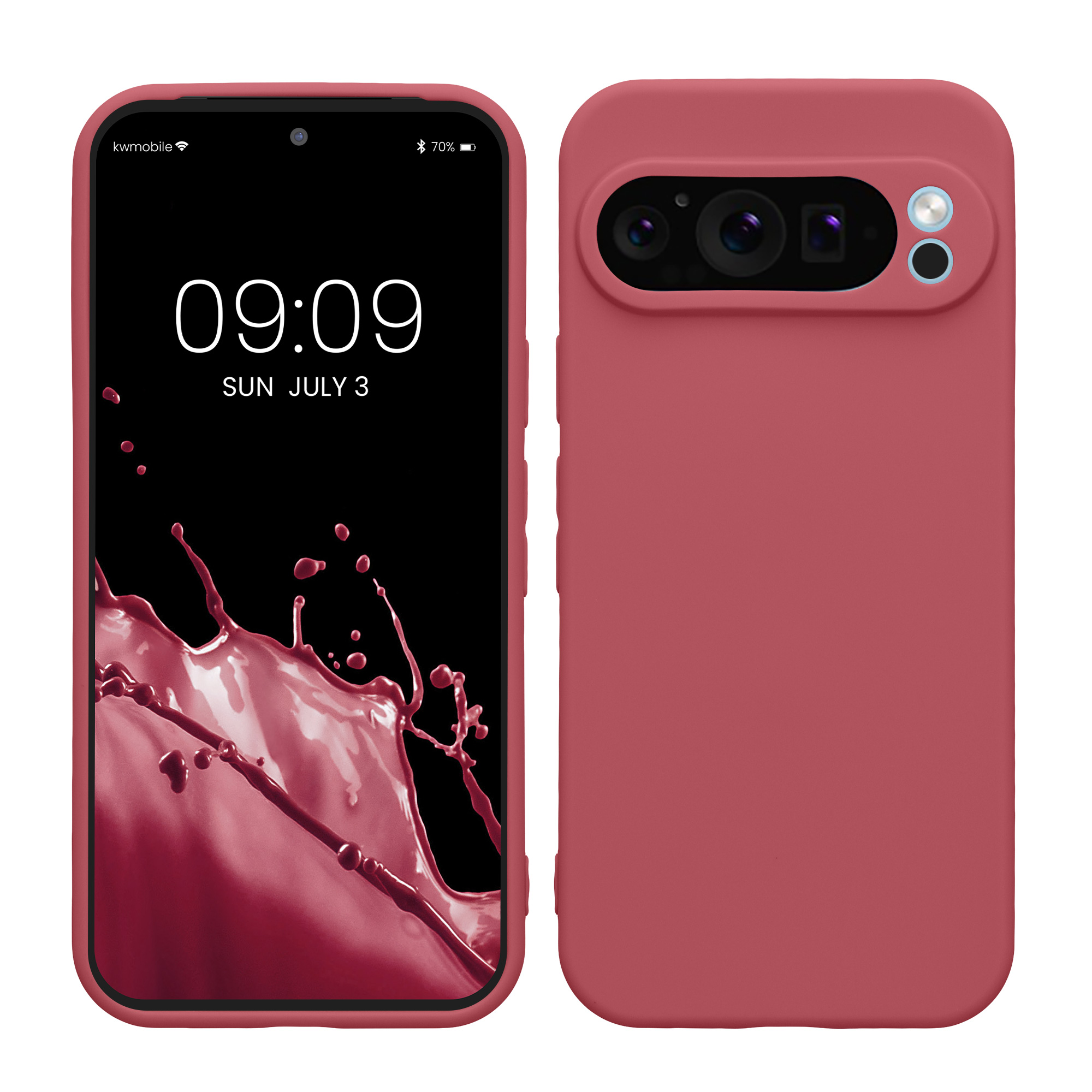 Kryt na mobil Google Pixel 9 Pro, tenký, matný - kwmobile, tmavě růžový