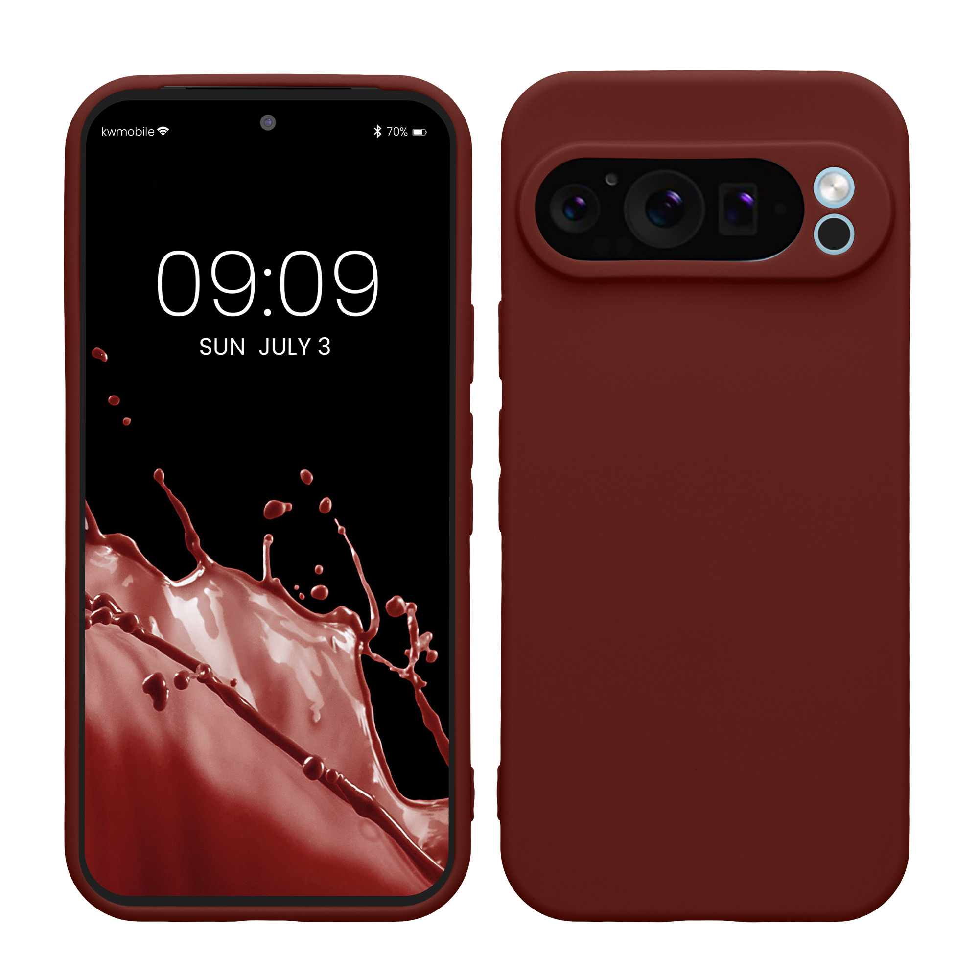 Kryt na mobil kwmobile pro Google Pixel 9 Pro / Google Pixel 9 - hnědočervená