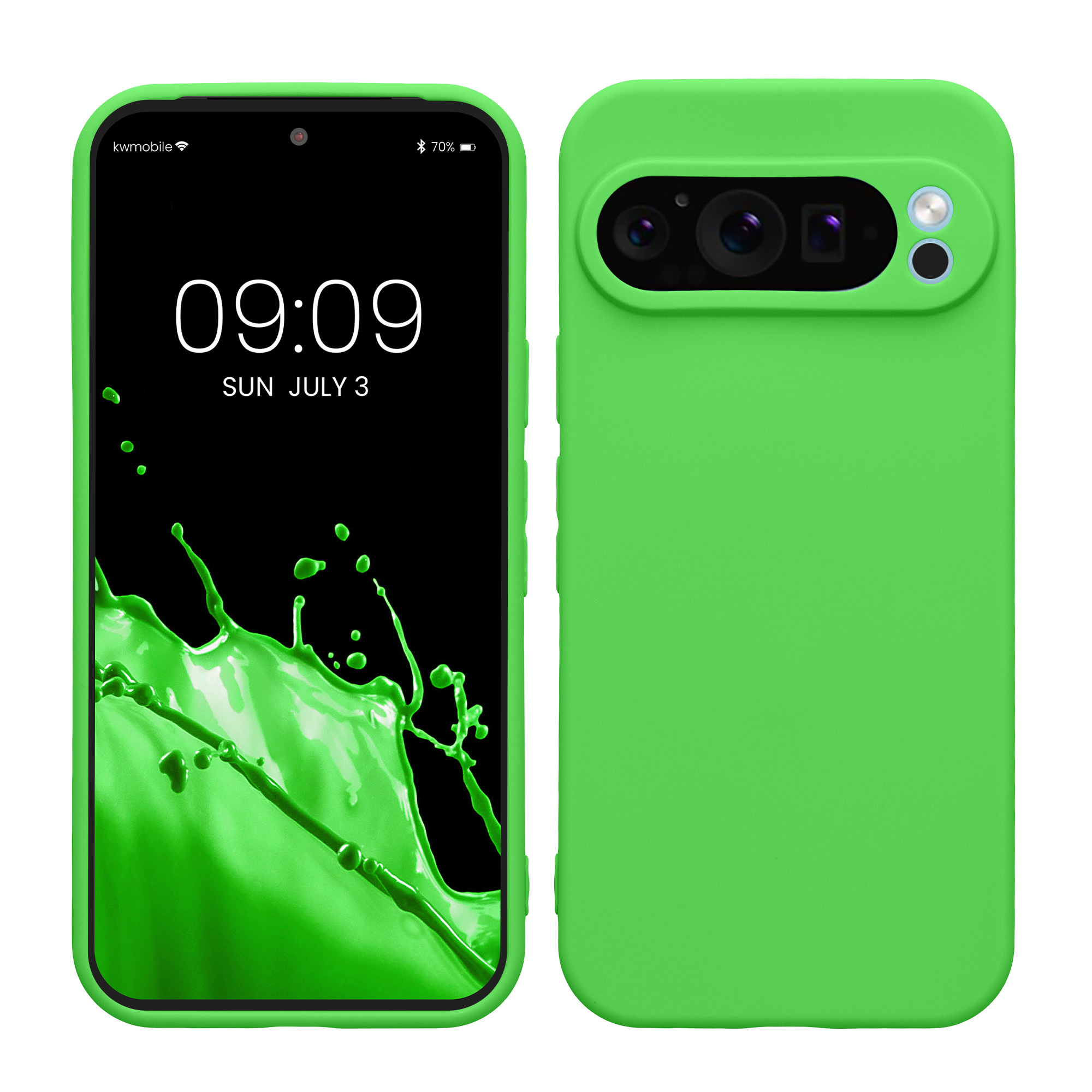 Kryt na mobil kwmobile pro Google Pixel 9 Pro / Google Pixel 9 - limetkově zelená