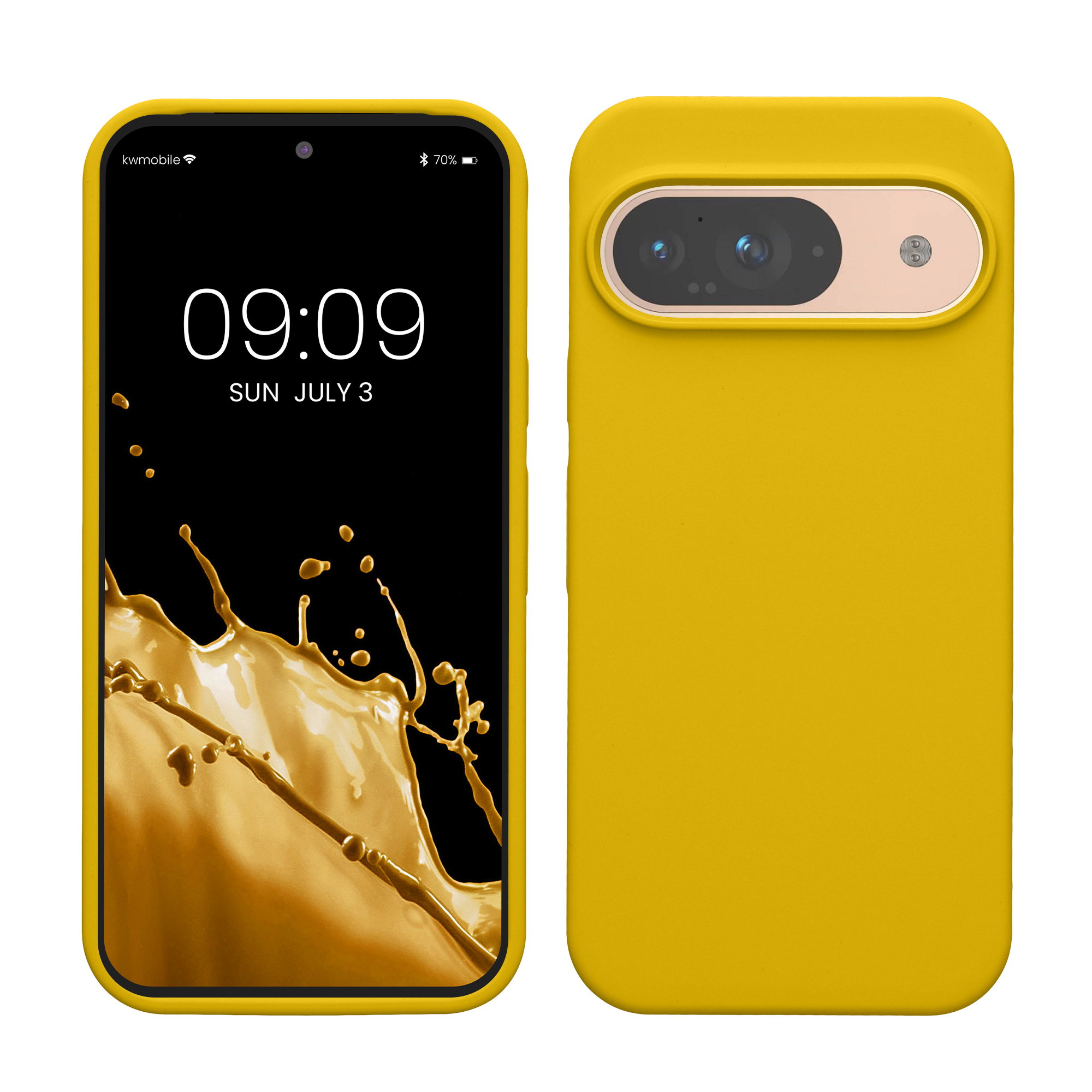 Kryt na mobil kwmobile pro Google Pixel 9 Pro / Google Pixel 9 - žlutá