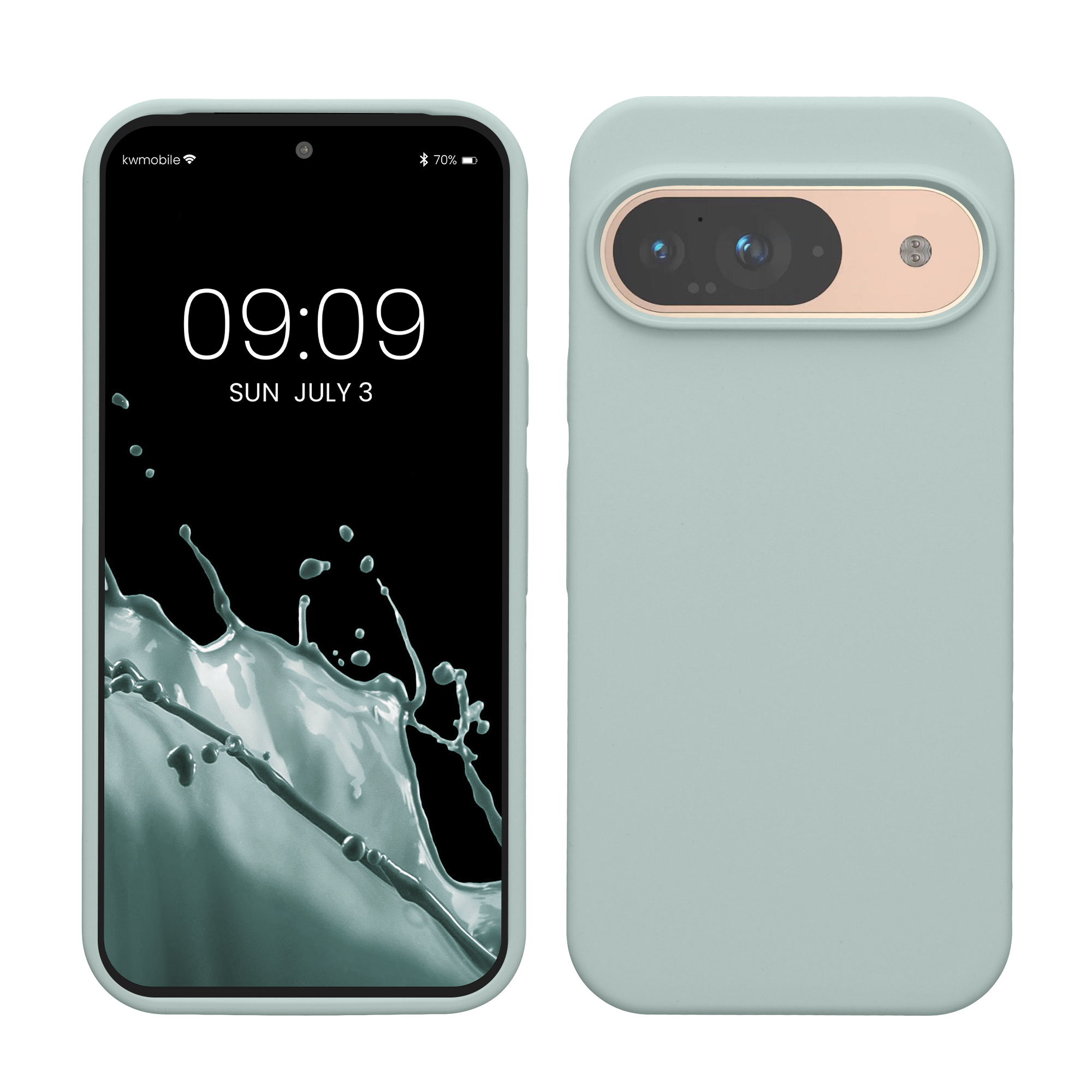 Kryt na mobil kwmobile pro Google Pixel 9 Pro / Google Pixel 9 - Wireless Charging Cool Mint